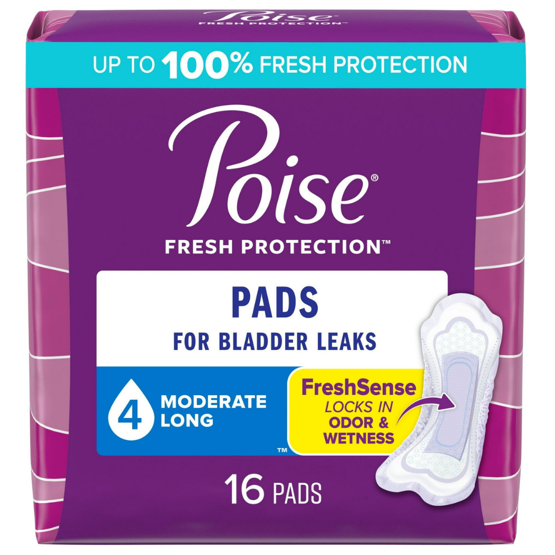 Poise Fresh Protection Moderate Ultra Length Pads (16 Pads) DestGlow