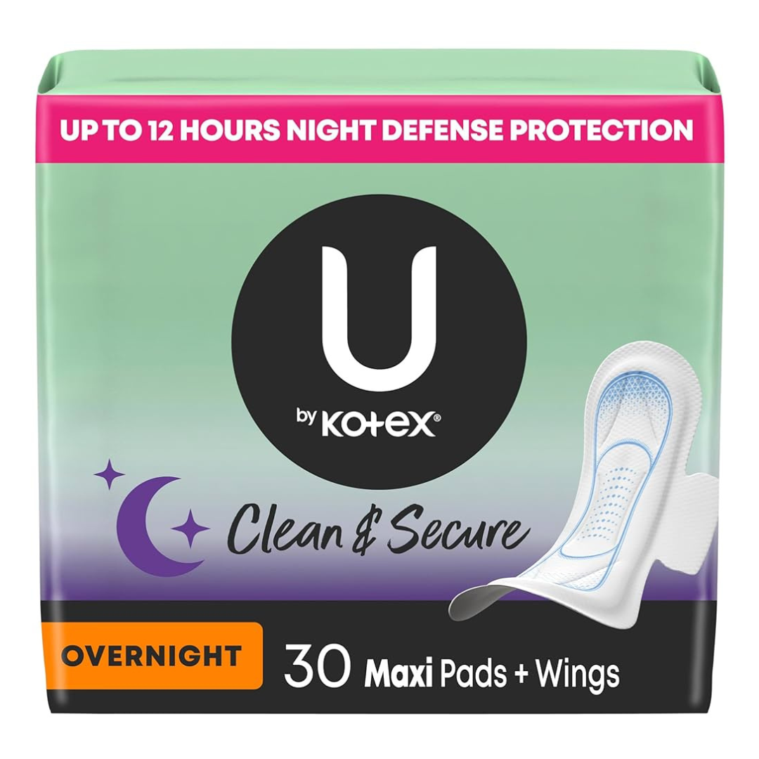 KOTEX Overnight Pads with Wings 30 ct by Farmacias Savia