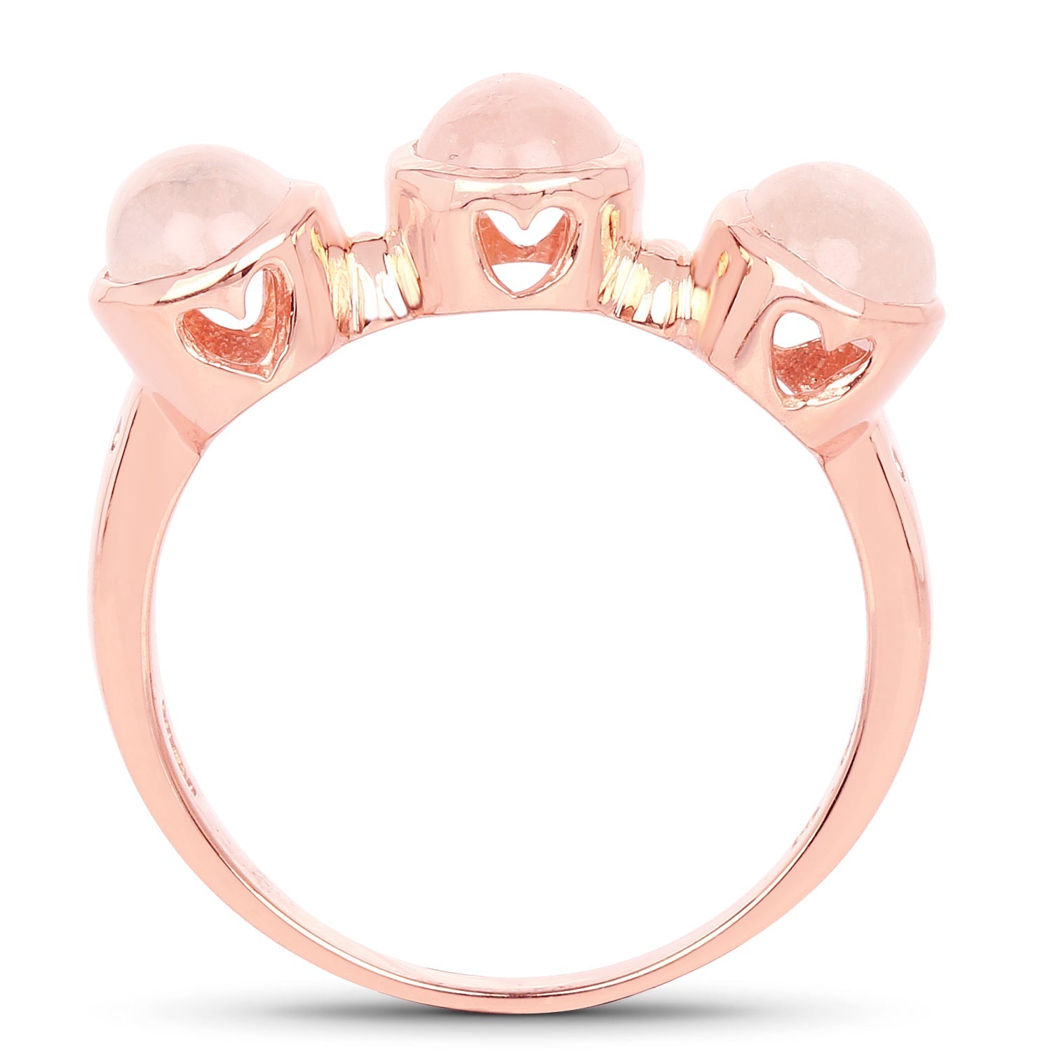 18K Rose Gold Plated 2.88 Carat Genuine Morganite .925 Sterling Silver Ring DestGlow