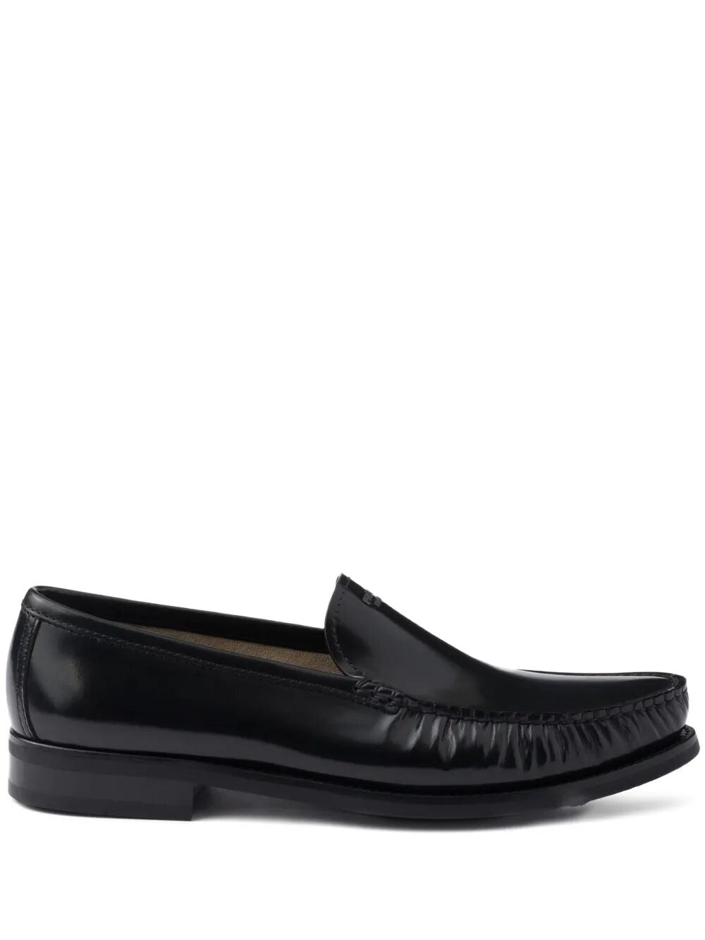 Prada Men Brushed Leather Loafers by Luosophy