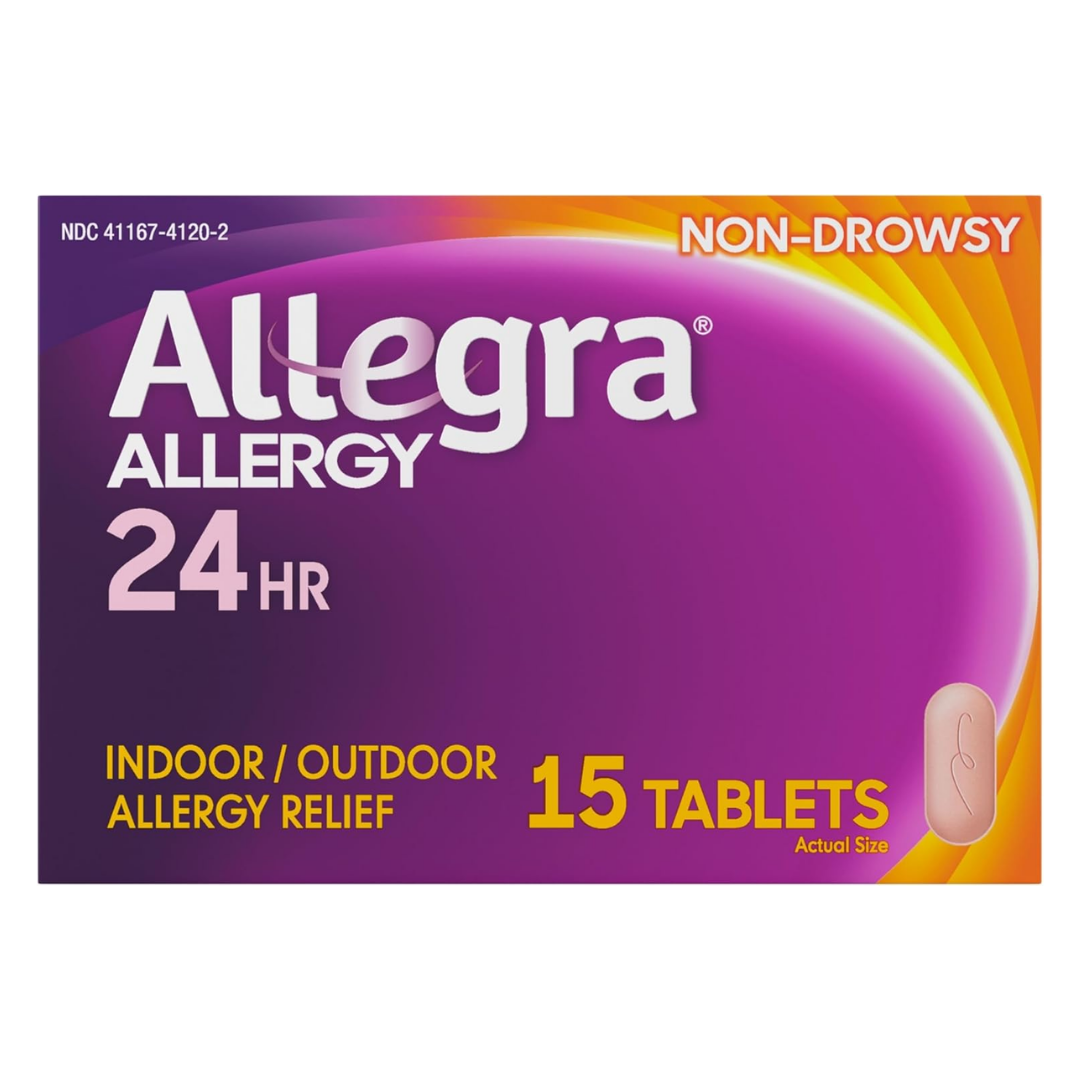 Allegra Allergy 24HR Tablets Fexofenadine 180mg (15ct) DestGlow
