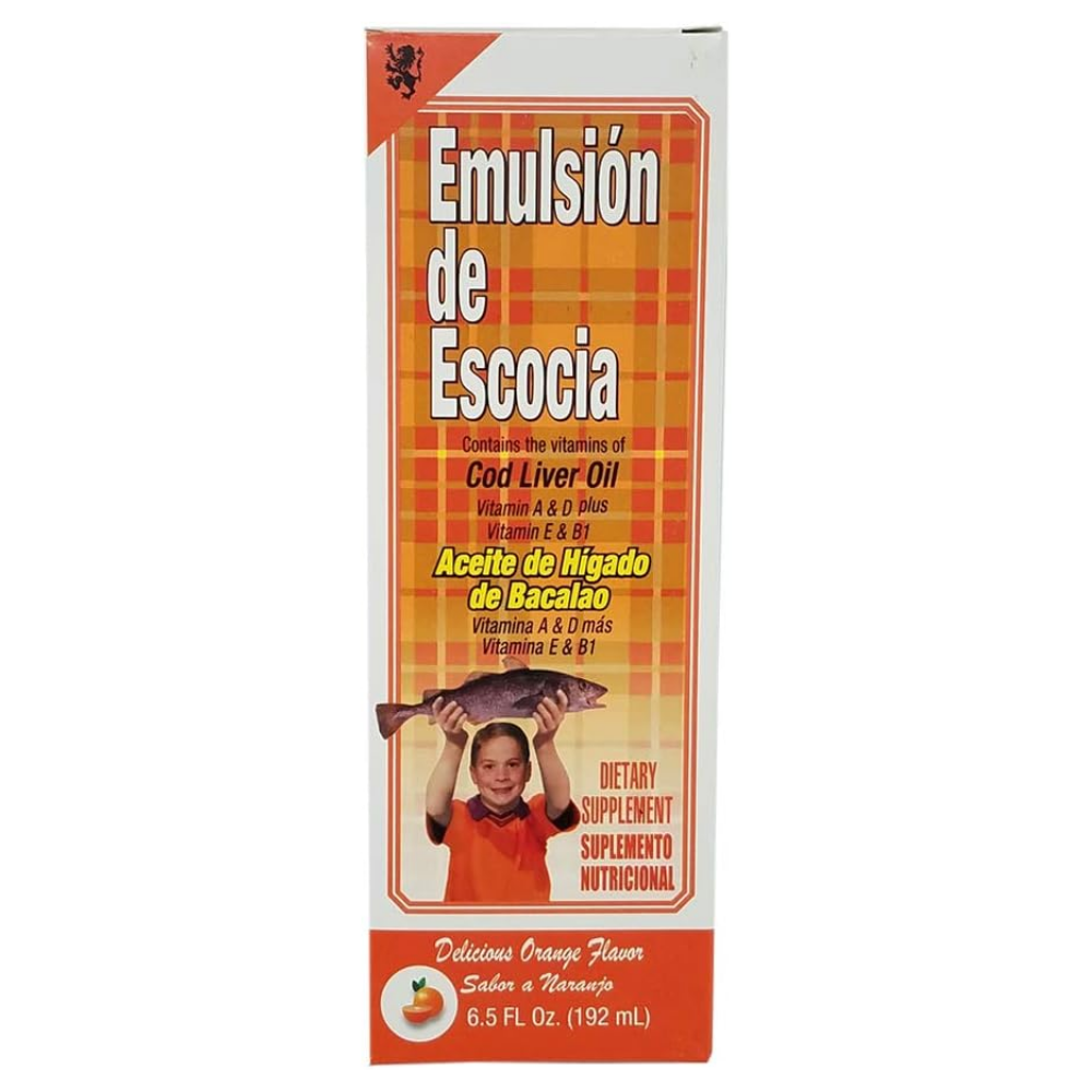 Emulsion de Escocia Cod Liver Oil Orange Flavor (6.5oz) DestGlow