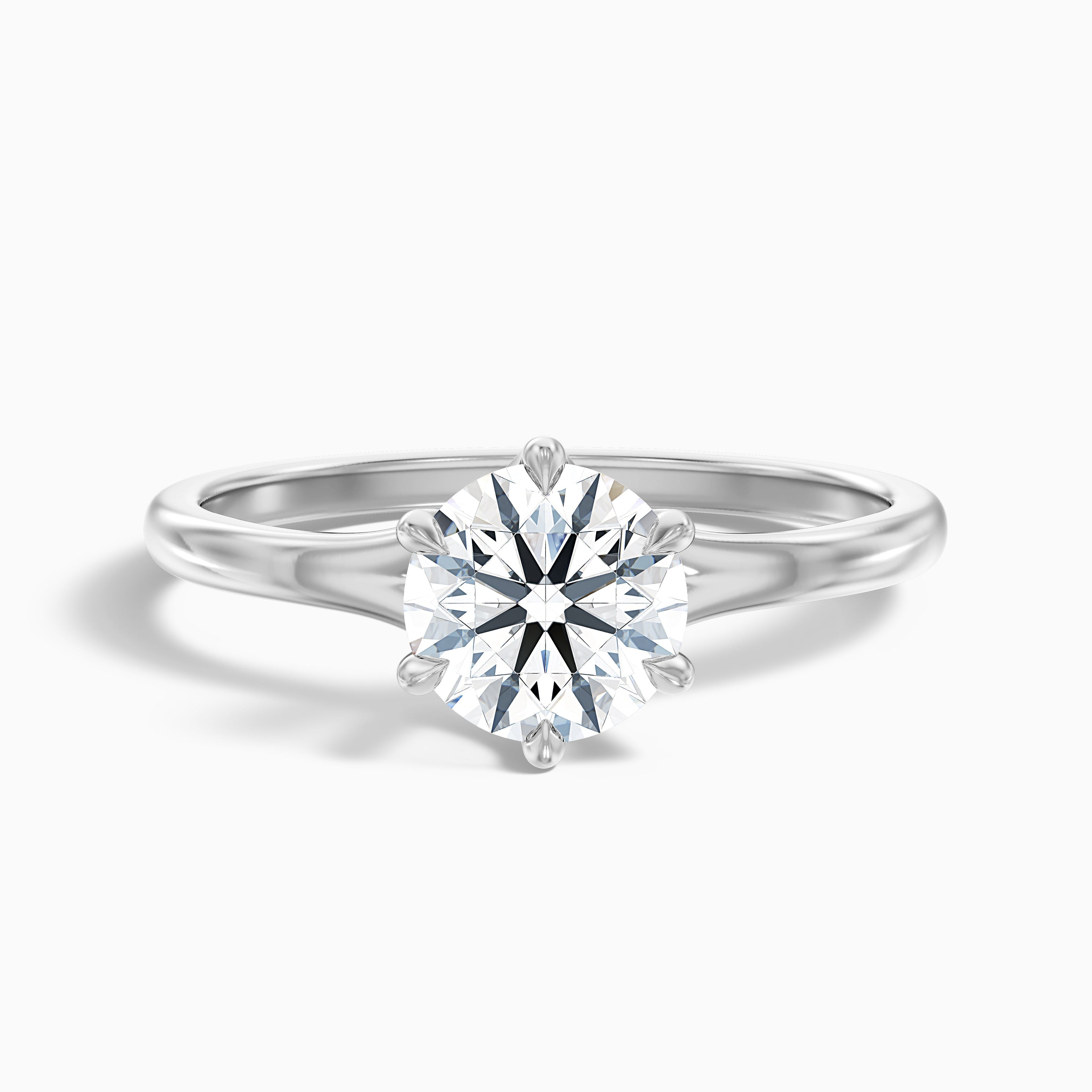 Gina 3.5 Carat Round Solitaire Lab Grown Engagement Ring in 14k Rose Gold