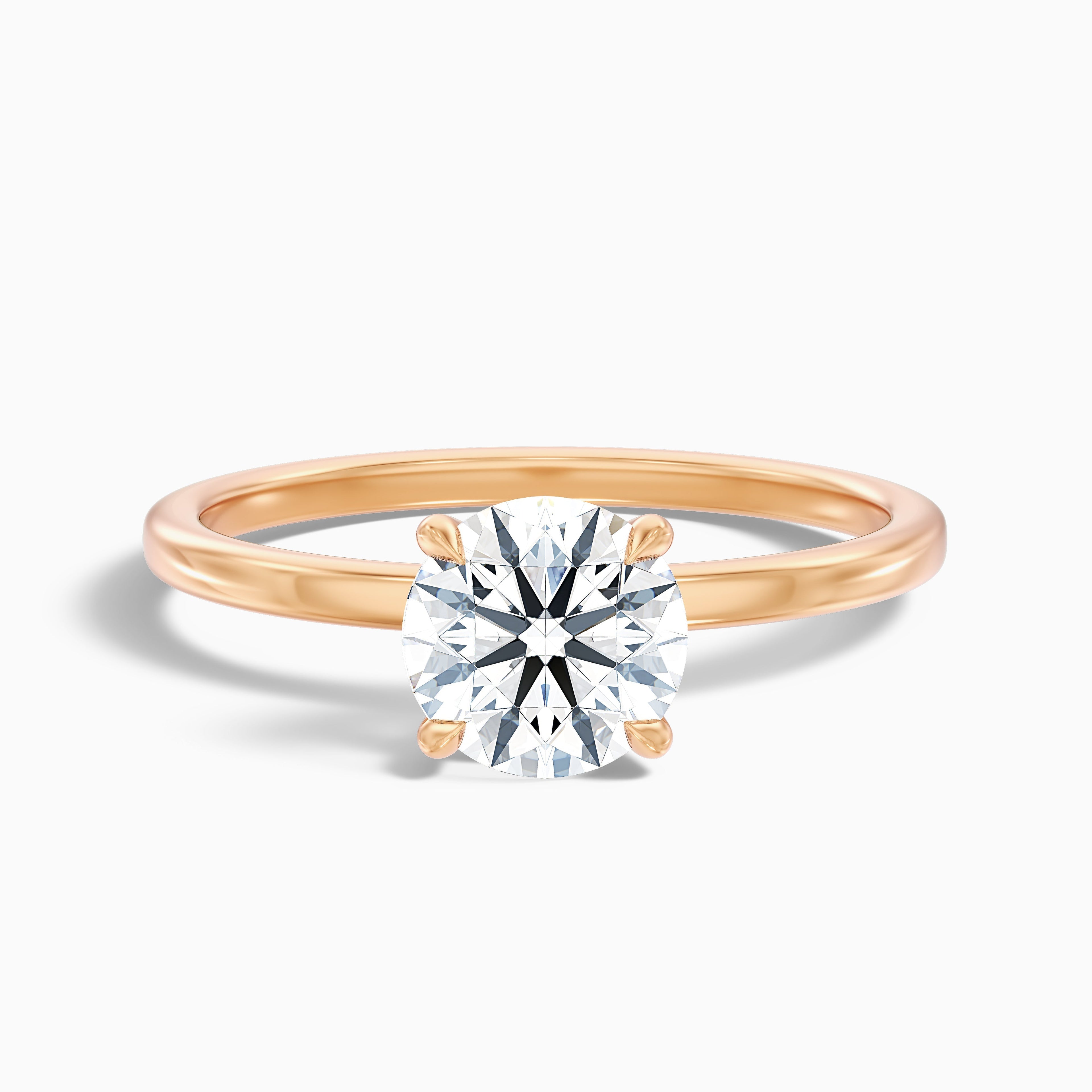 Jany 5.5 Carat Round Cut Solitaire Moissanite Diamond Ring in 10k White Gold DestGlow