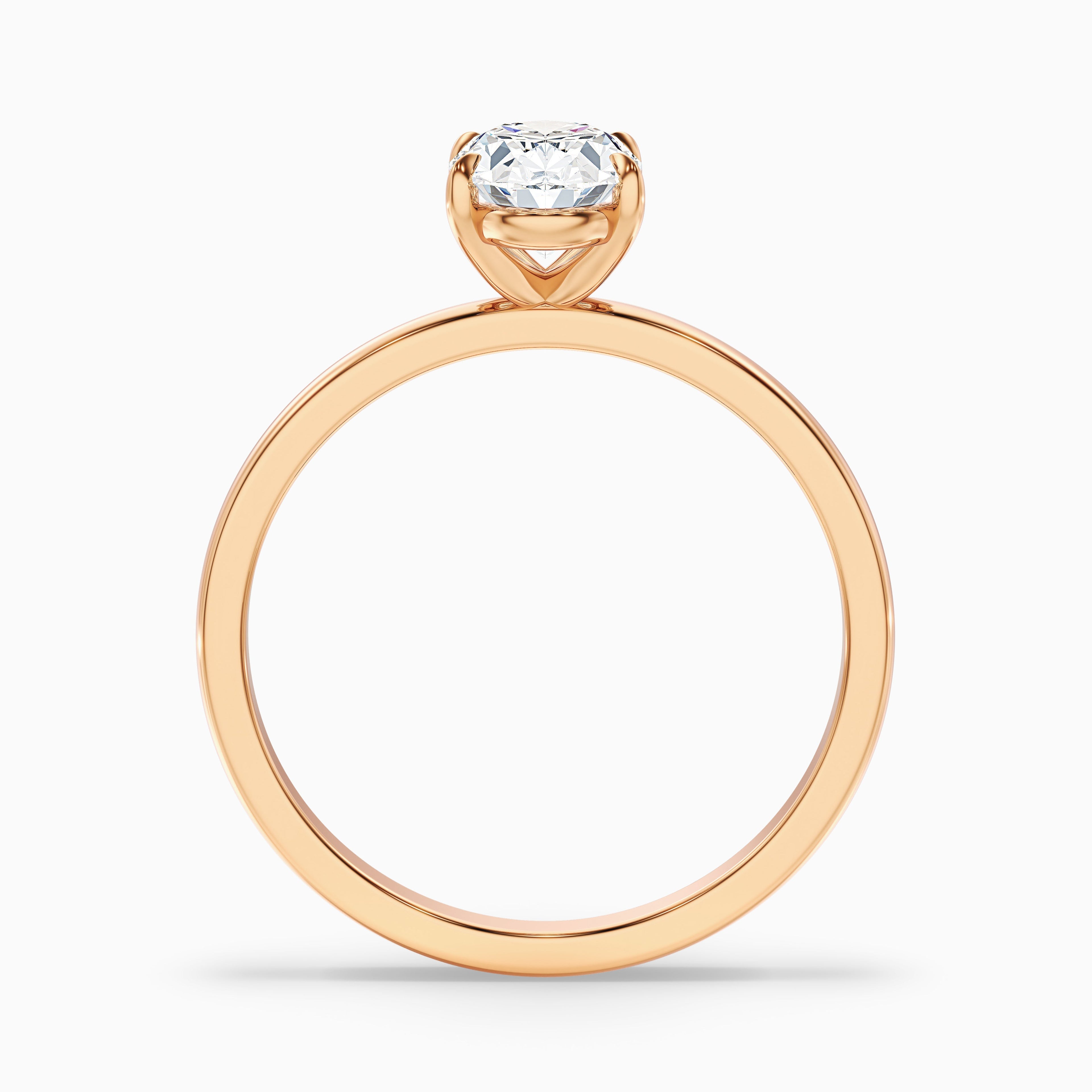 Jade 2.5 Carat Oval Cut Solitaire Moissanite Diamond Ring in 10k Yellow Gold