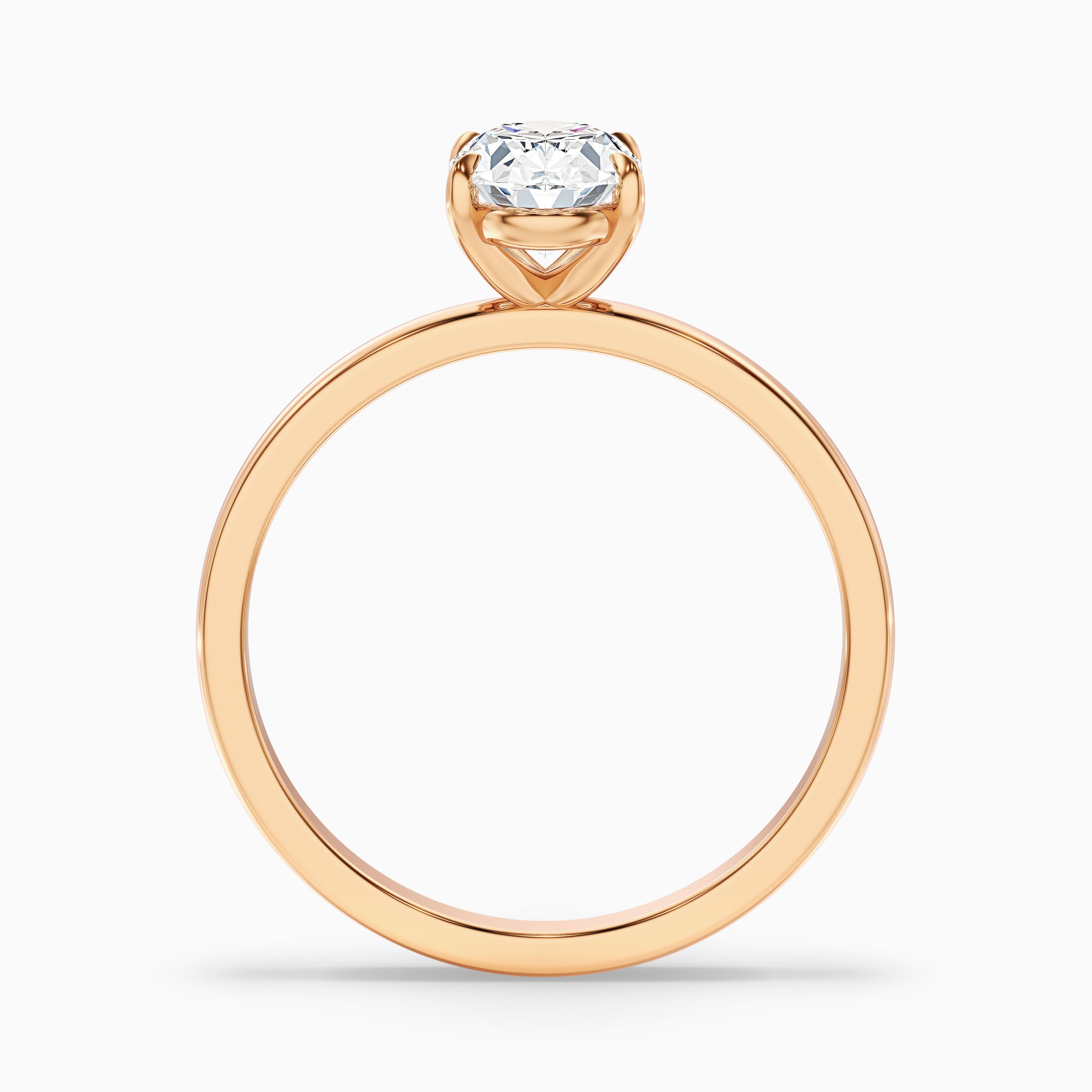 Hailey 1.5 Carat Oval Cut Solitaire Lab Grown Engagement Ring in 10k Yellow Gold
