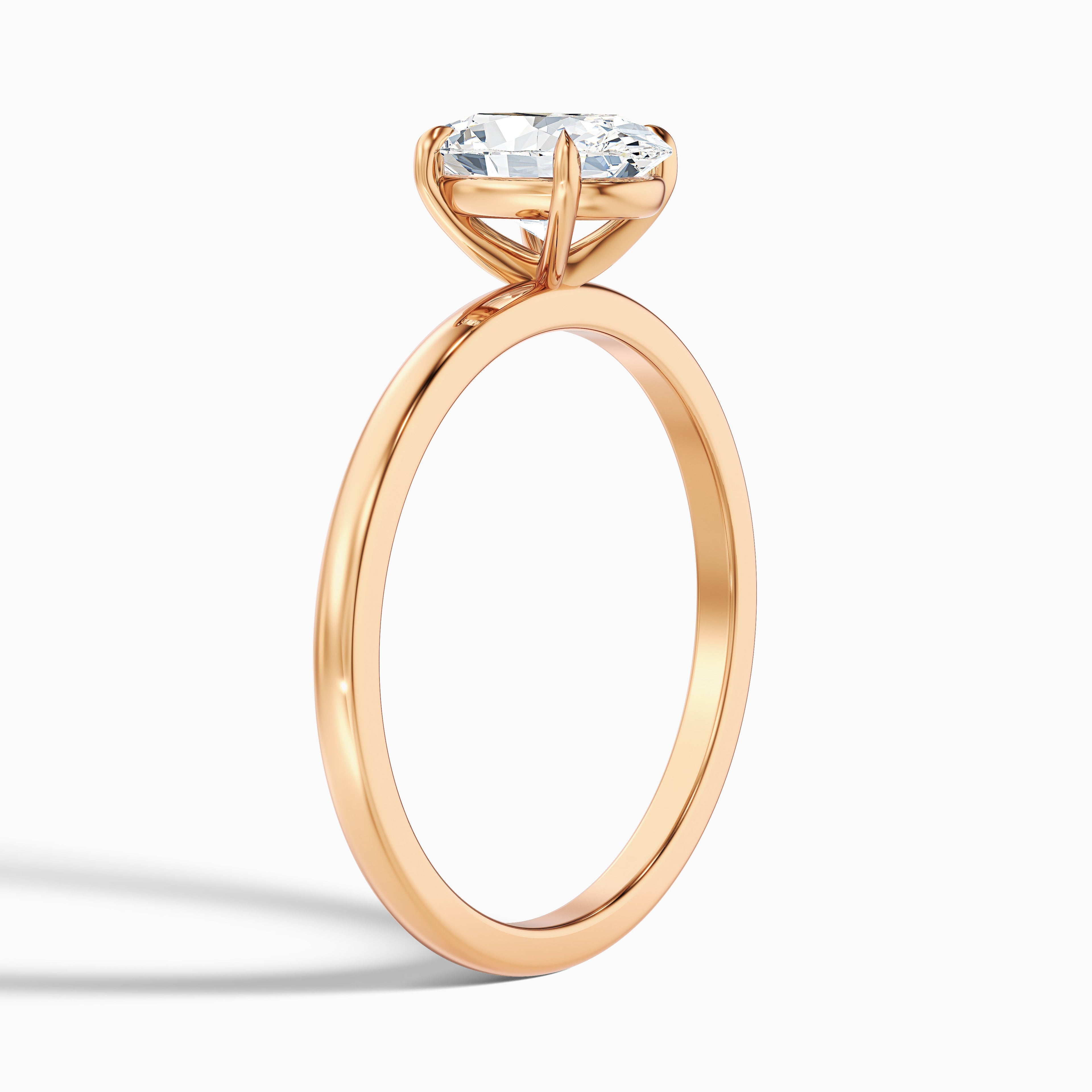 Hailey 4 Carat Oval Cut Solitaire Lab Grown Engagement Ring in 10k White Gold