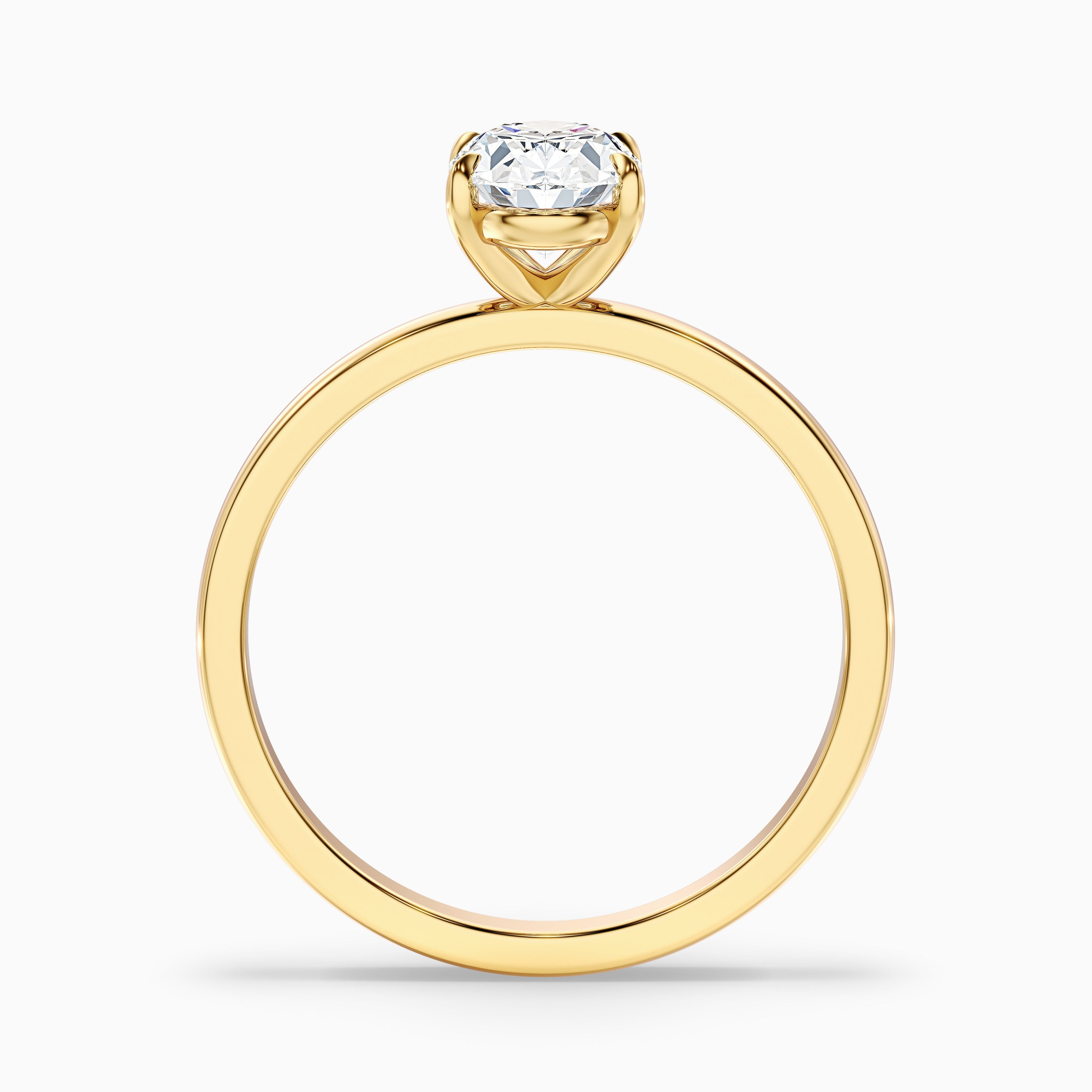 Hailey 4 Carat Oval Cut Solitaire Lab Grown Engagement Ring in 10k Rose Gold