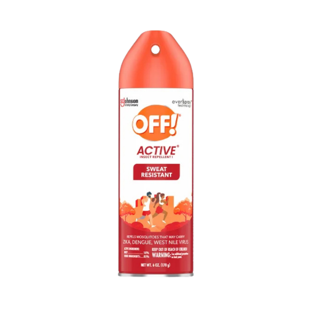 OFF! Active Insect Repellent Sweat Resistant Spray (6oz) DestGlow