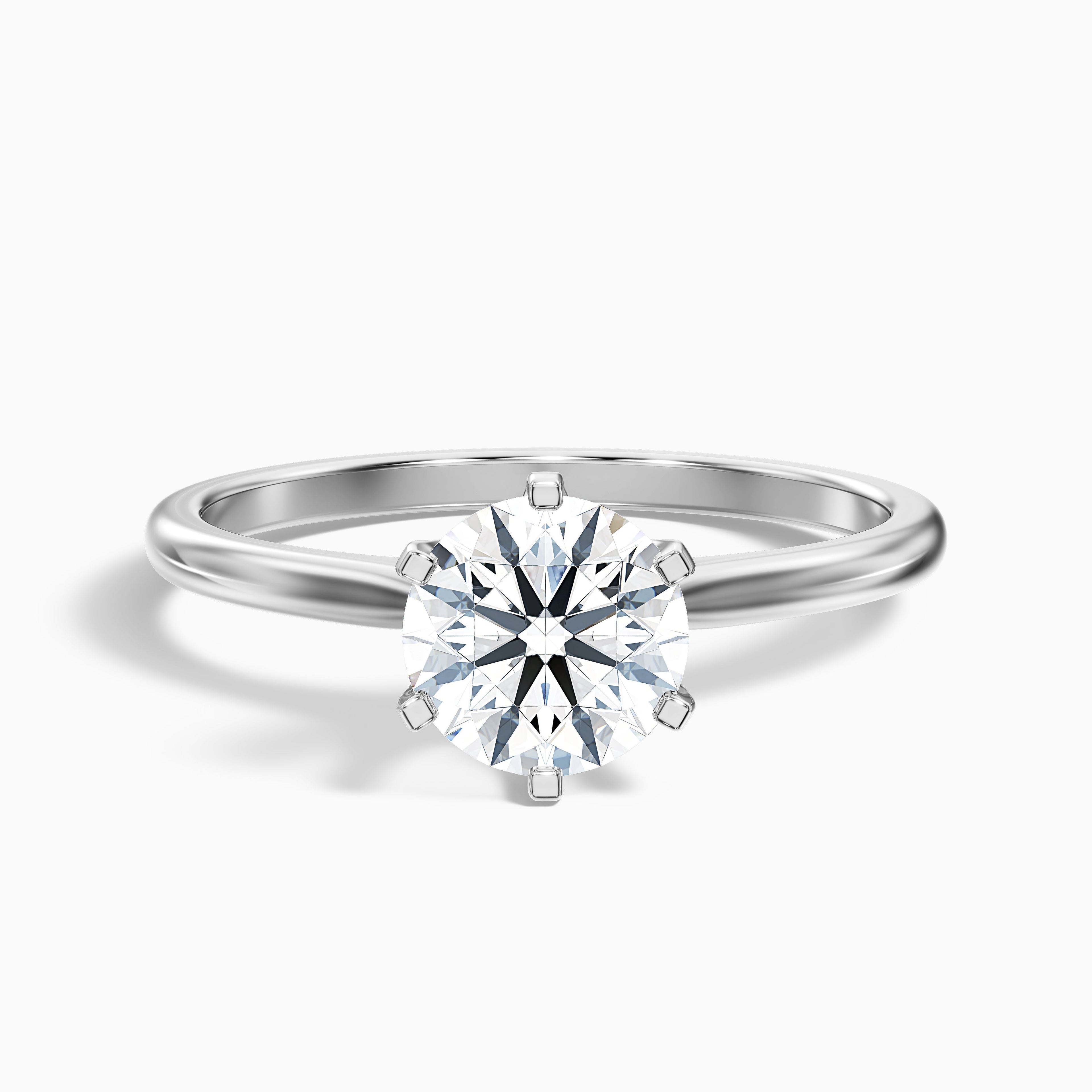 Emma 3.5 Carat Round Solitaire Lab Grown Engagement Ring in 18k Yellow Gold