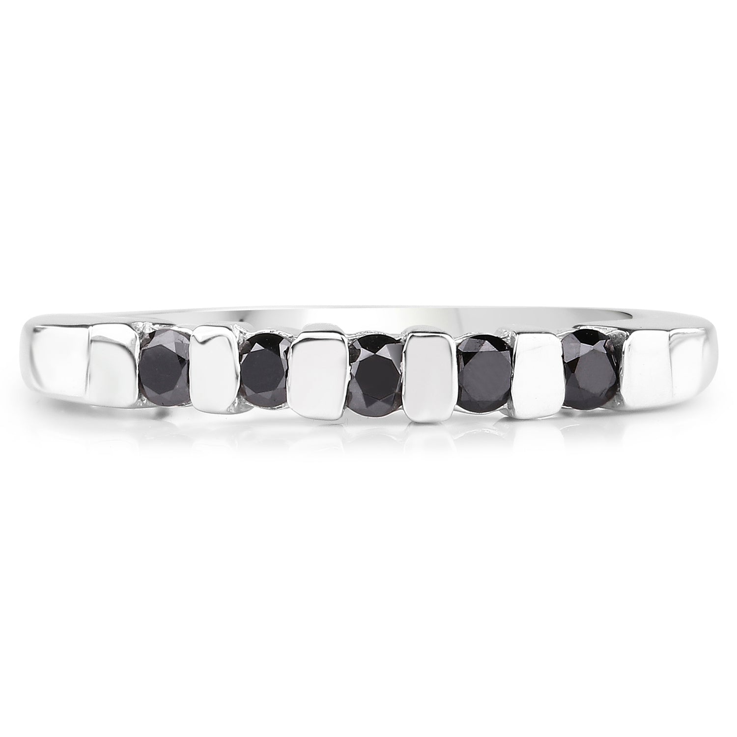 0.50 Carat Genuine Black Diamond .925 Sterling Silver Ring by Bids.com