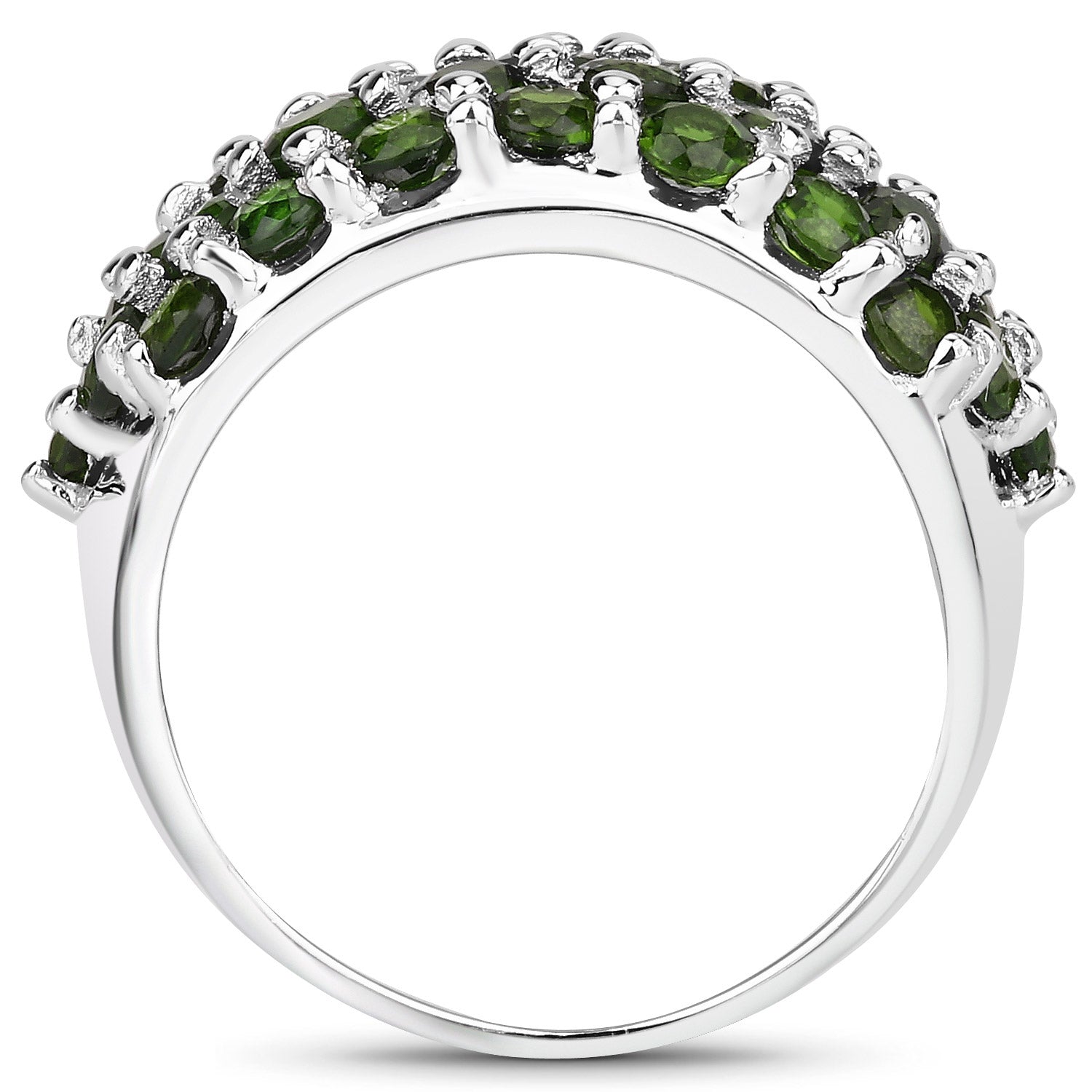 5.04 Carat Genuine Chrome Diopside .925 Sterling Silver Ring by Bids.com