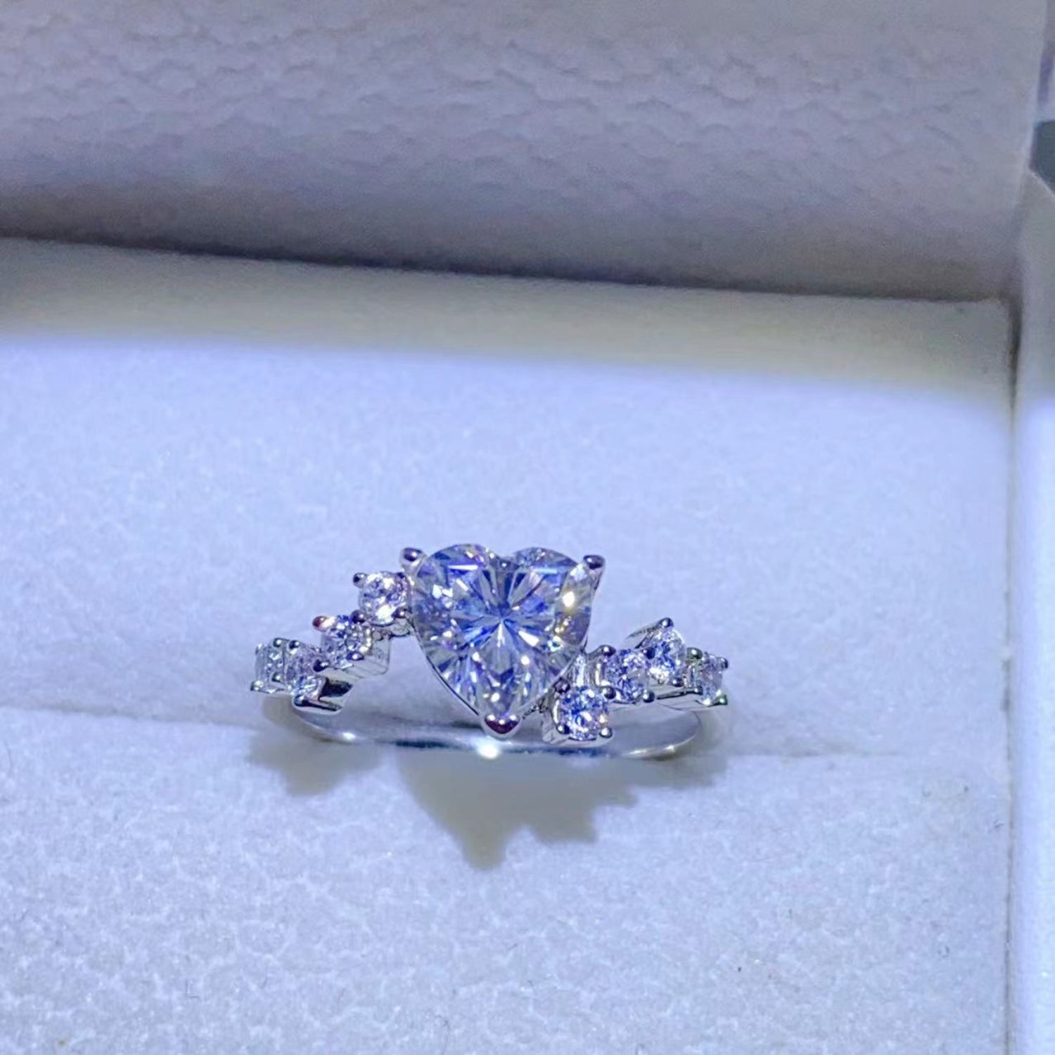 1 Carat Heart Shaped Sparkala™ Pure Sterling Silver Ring by Sparkala