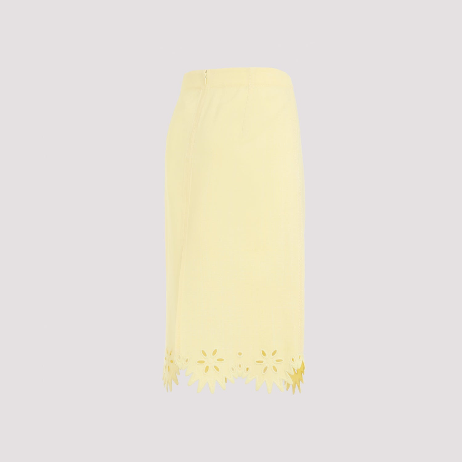 Bottega Veneta Grainy English Embroidery Midi Skirt Women by Luosophy