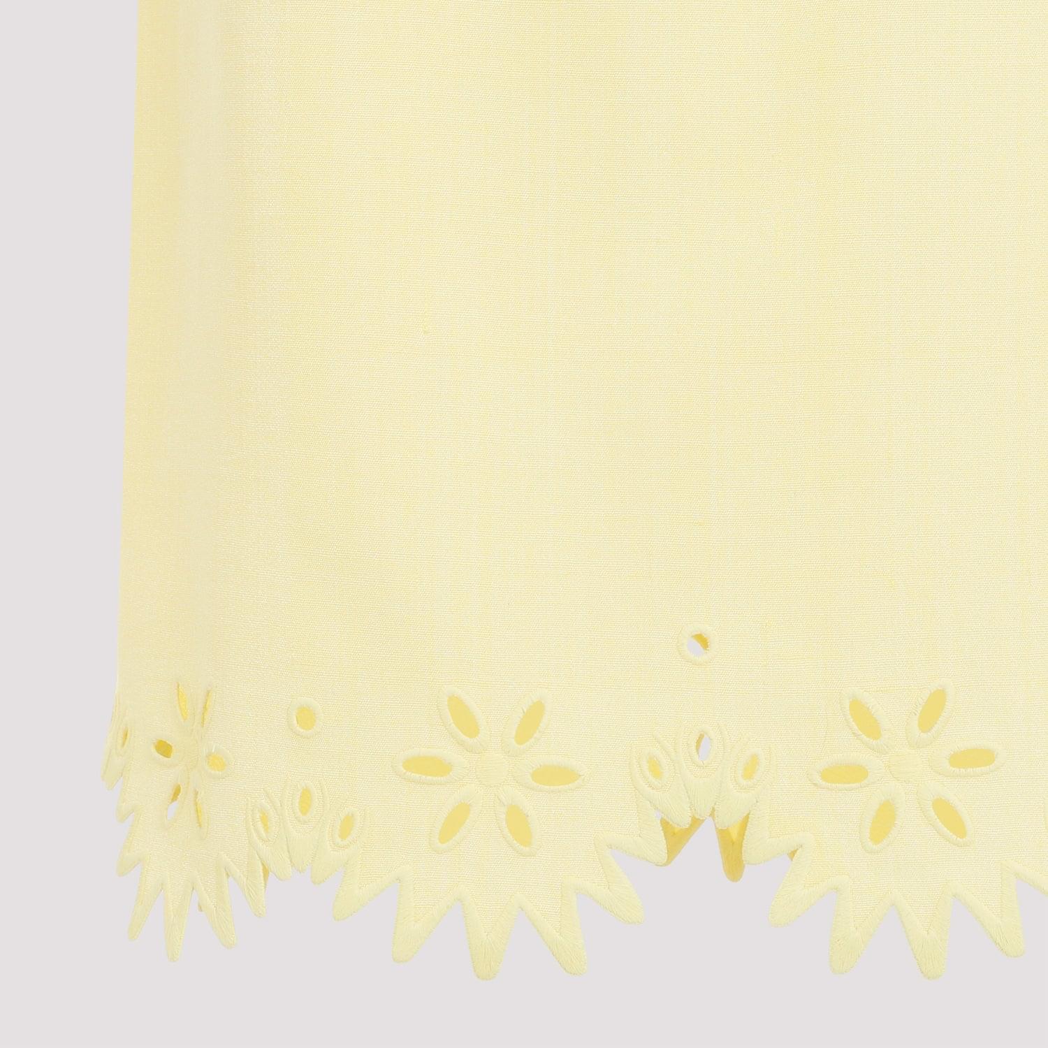 Bottega Veneta Grainy English Embroidery Midi Skirt Women DestGlow