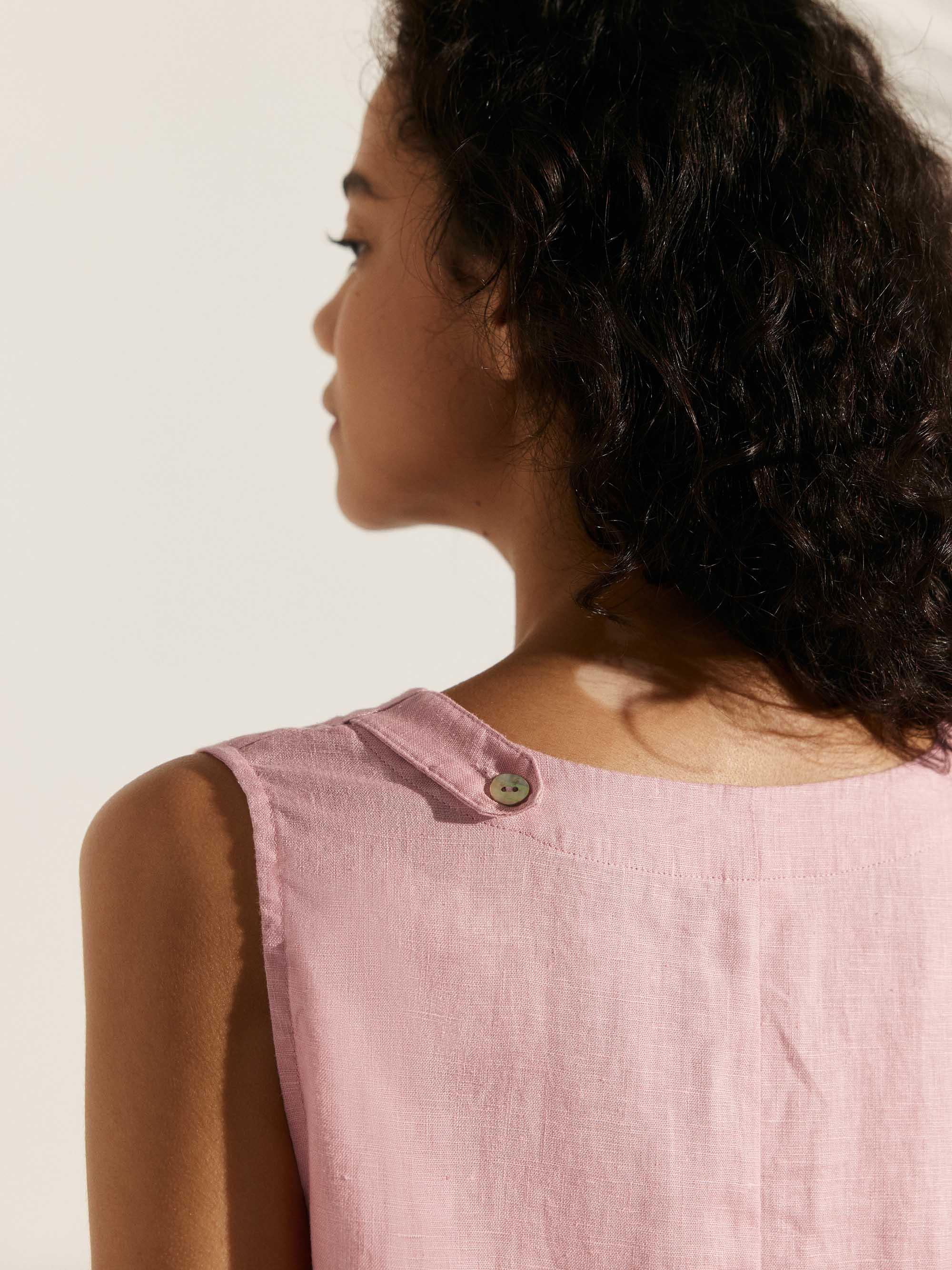 100% Linen Sleeveless Dress SIENNA by LINTICO