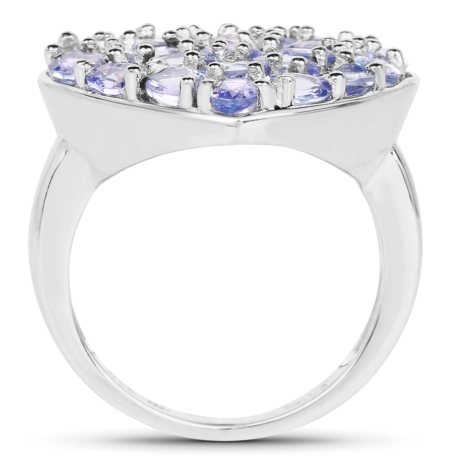 3.96 Carat Genuine Tanzanite .925 Sterling Silver Ring by Bids.com