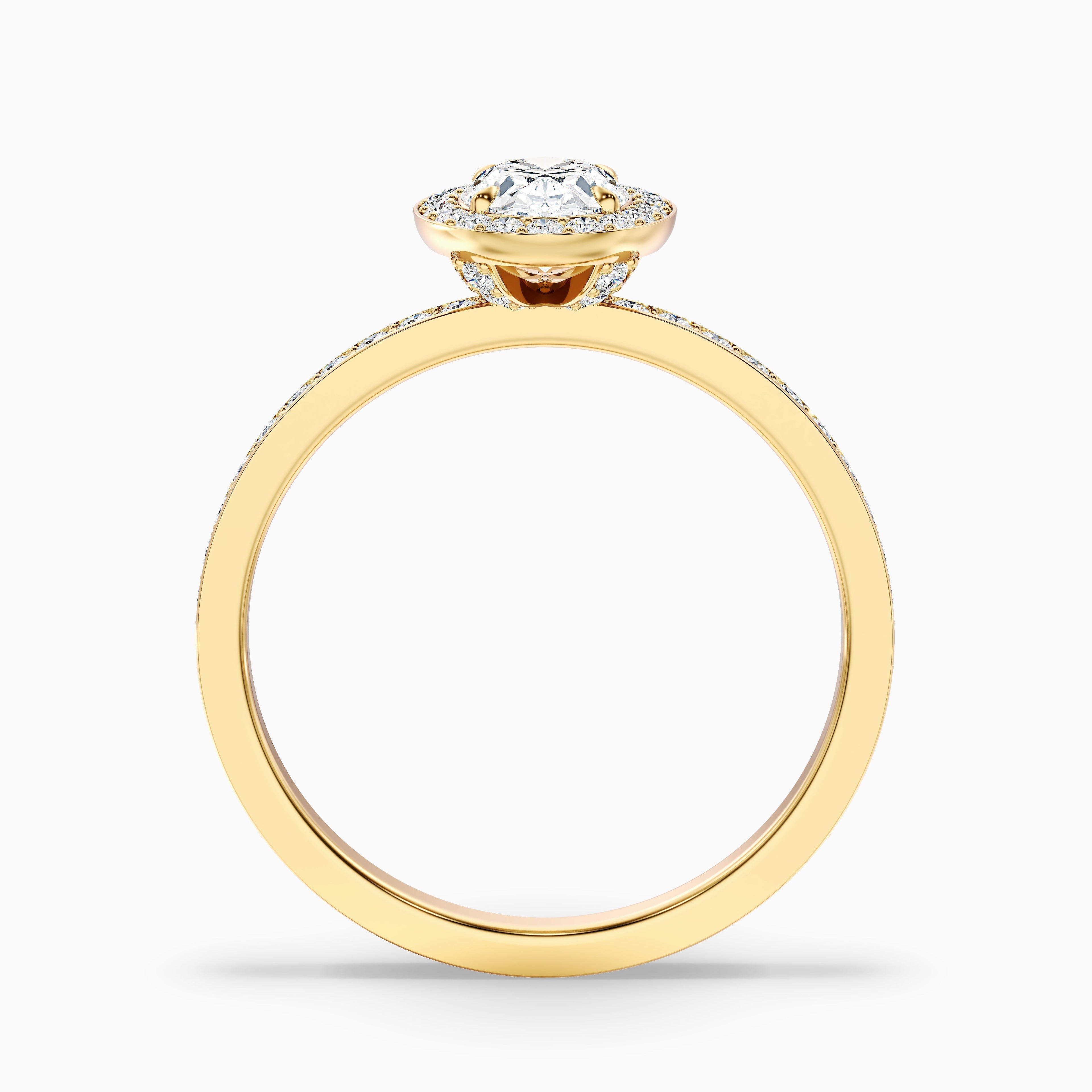 Claudia 3.5 Carat Oval Halo Pave Moissanite Diamond Ring in 925 Sterling Silver