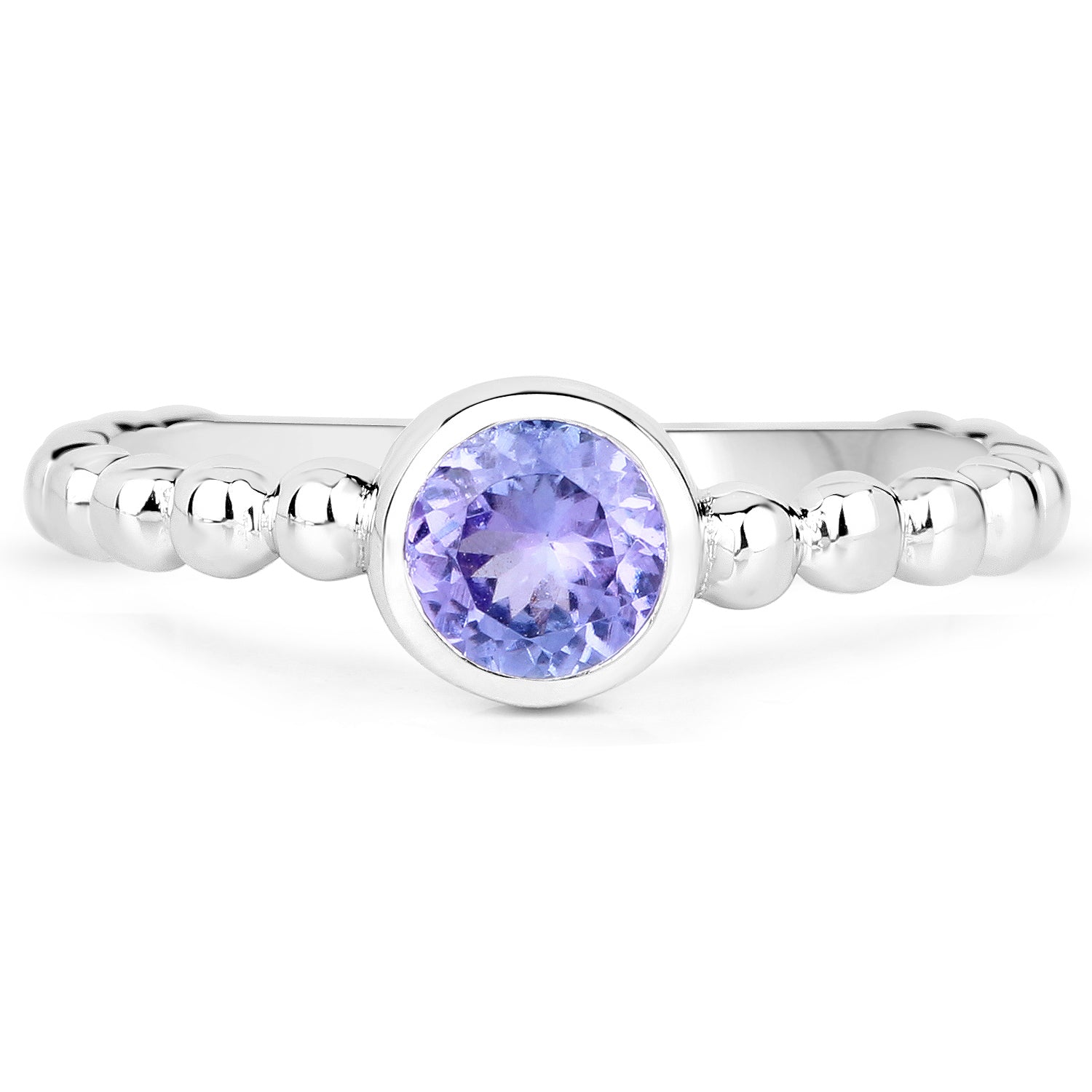 0.47 Carat Genuine Tanzanite .925 Sterling Silver Ring DestGlow