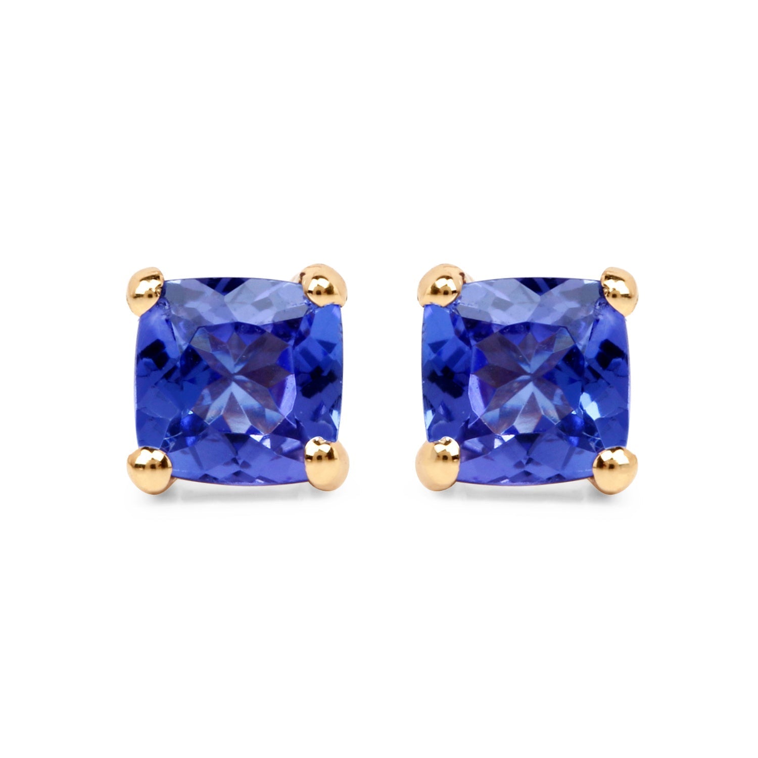 0.56 Carat Genuine Tanzanite 14K Yellow Gold Earrings DestGlow
