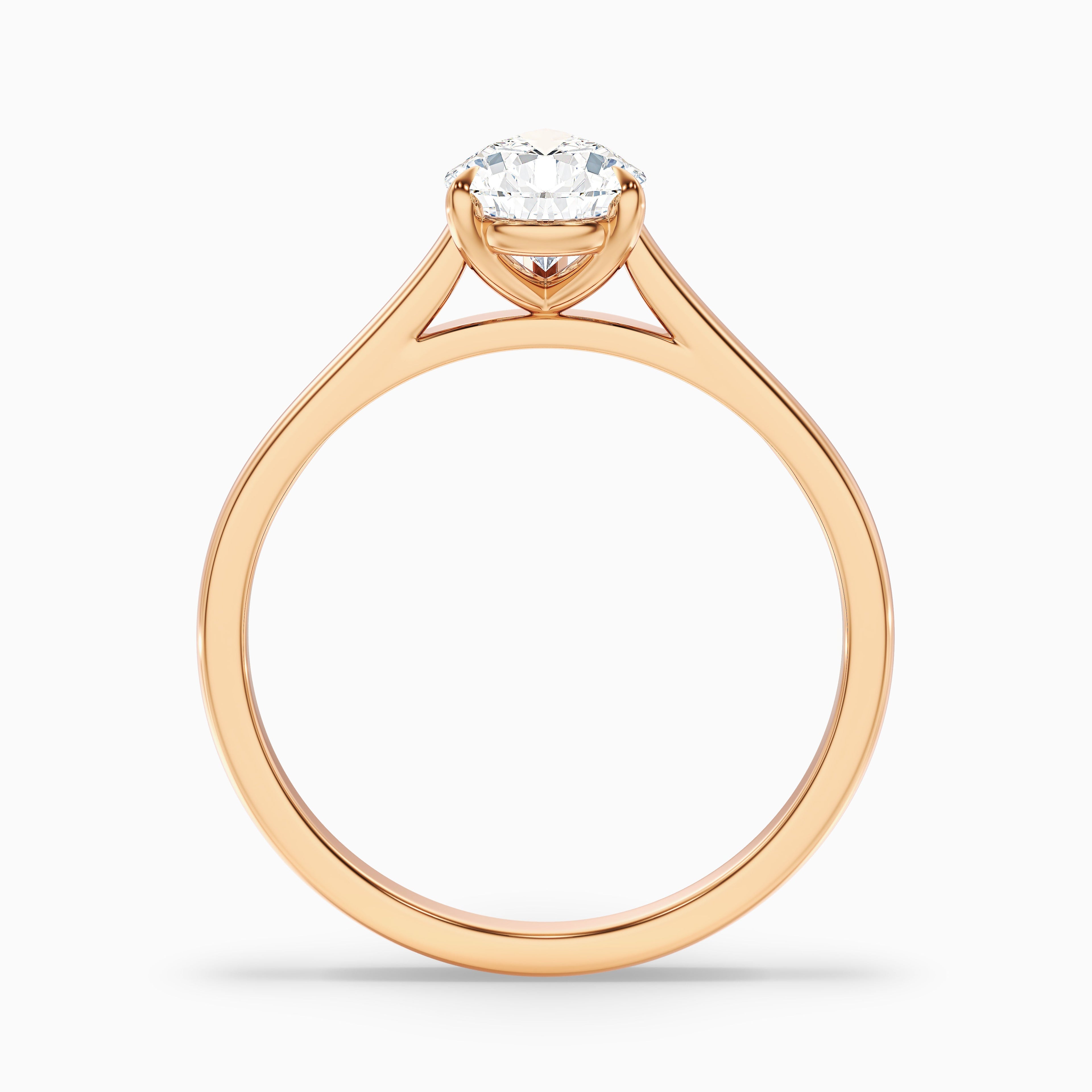 Avi 4.5 Carat Pear Shaped Solitaire Moissanite Diamond Ring in 10k Yellow Gold DestGlow