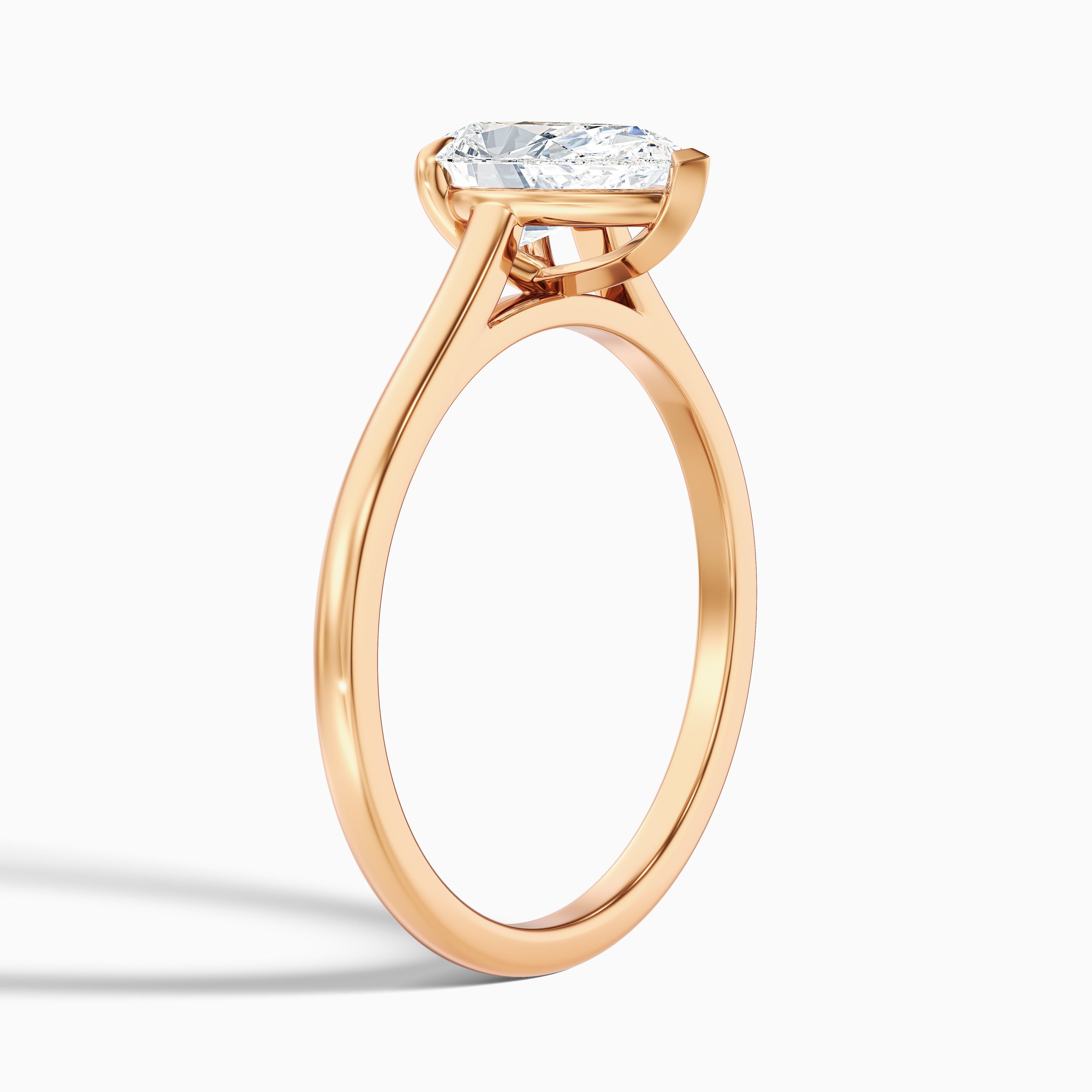 Cherri 4.5 Carat Pear Shaped Solitaire Lab Grown Engagement Ring in 10k Rose Gold DestGlow