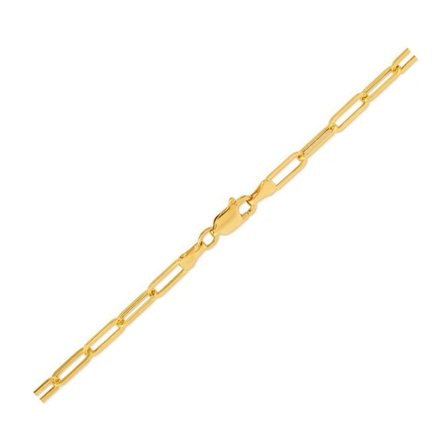 14K Yellow Gold Lite Paperclip Anklet (3.2mm) by Bids.com