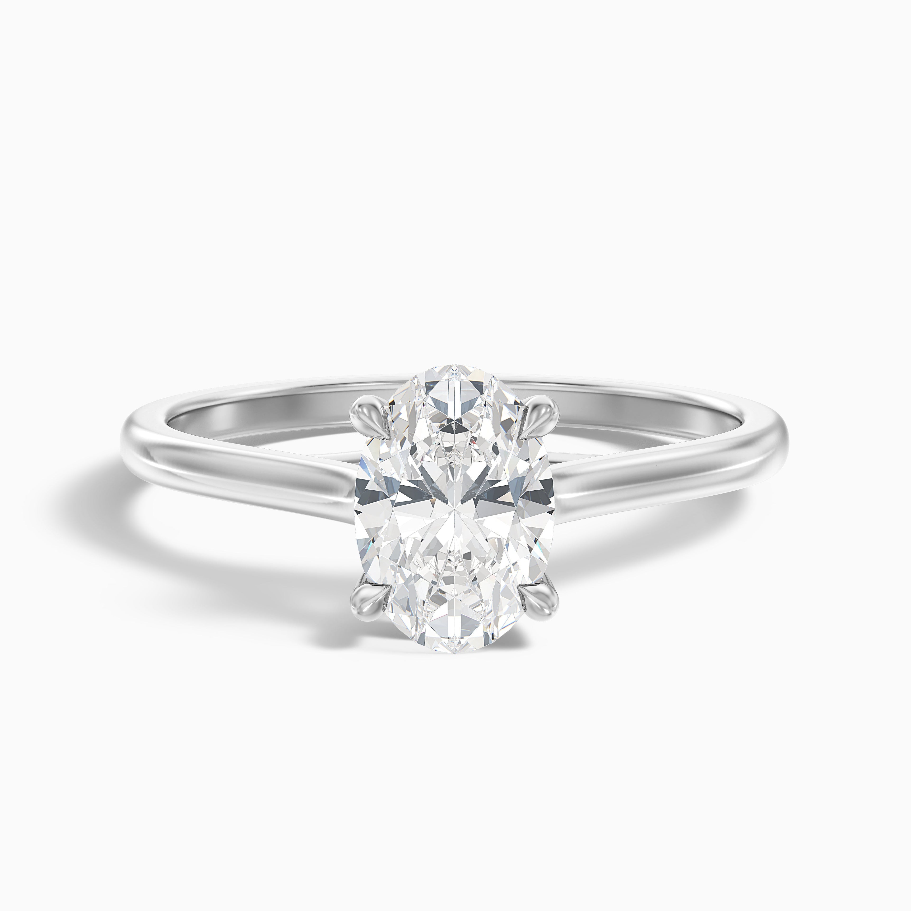 Aria 4.5 Carat Oval Solitaire Moissanite Diamond Ring in 14k Yellow Gold