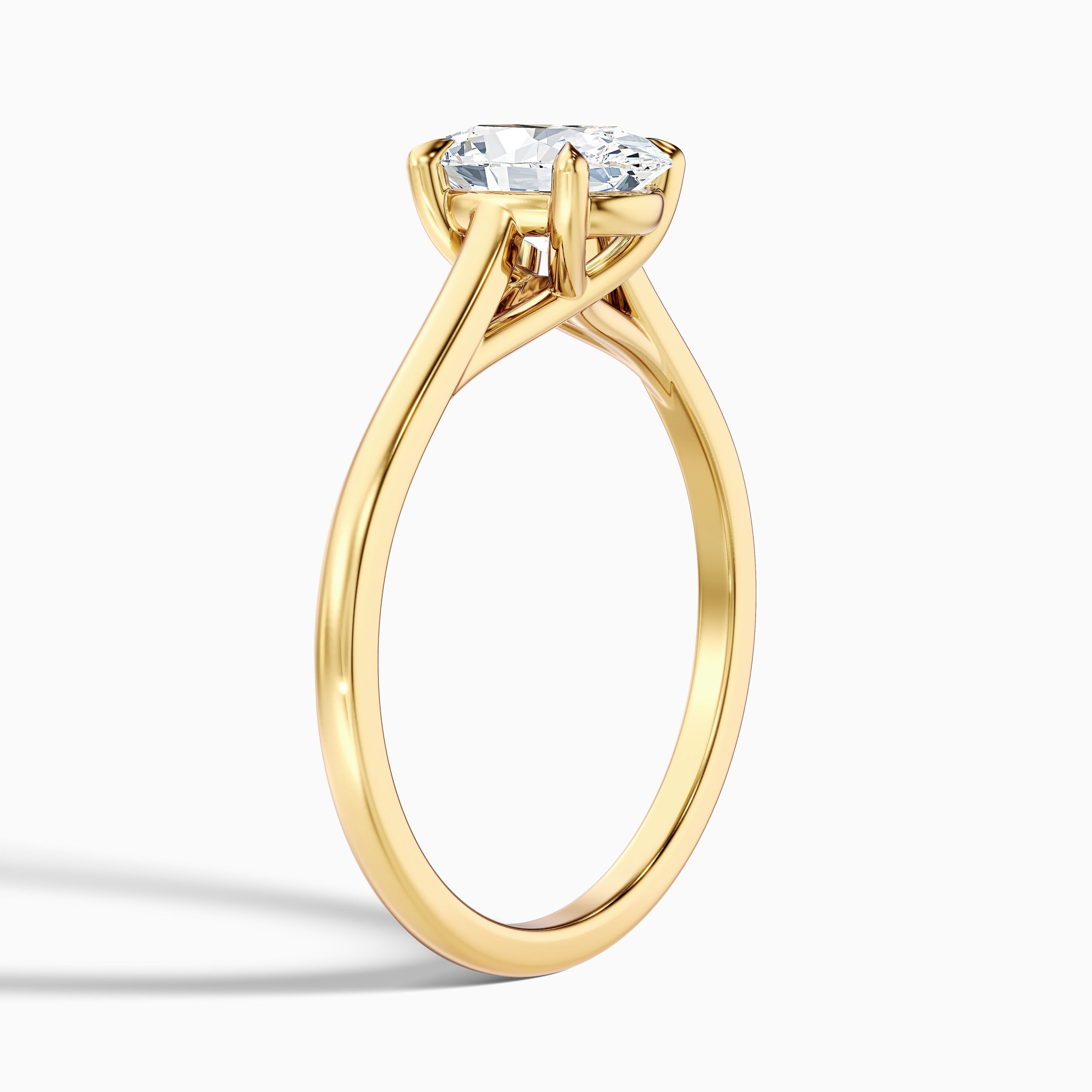 Aria 5.5 Carat Oval Solitaire Moissanite Diamond Ring in 10k Rose Gold