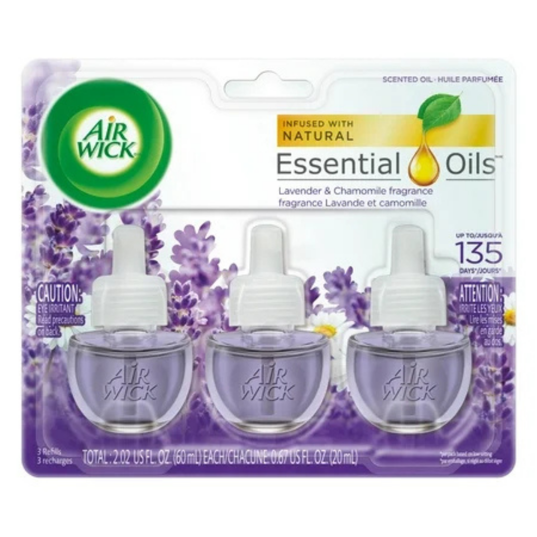 Air Wick Scented Oil Refills Lavender & Chamomile (3 Pack) DestGlow