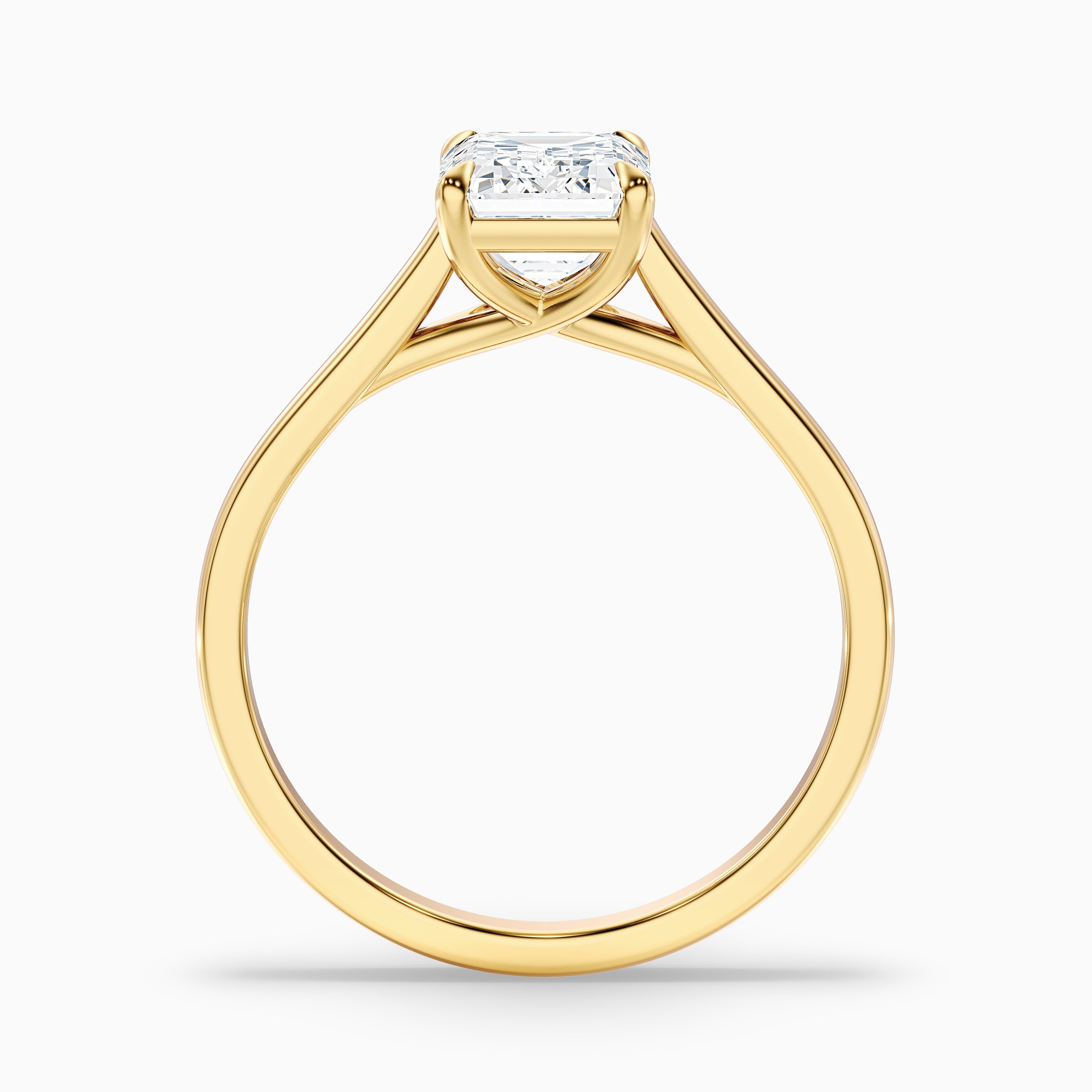 Hana 1.5 Carat Emerald Cut Solitaire Lab Grown Diamond Ring in 925 Sterling Silver