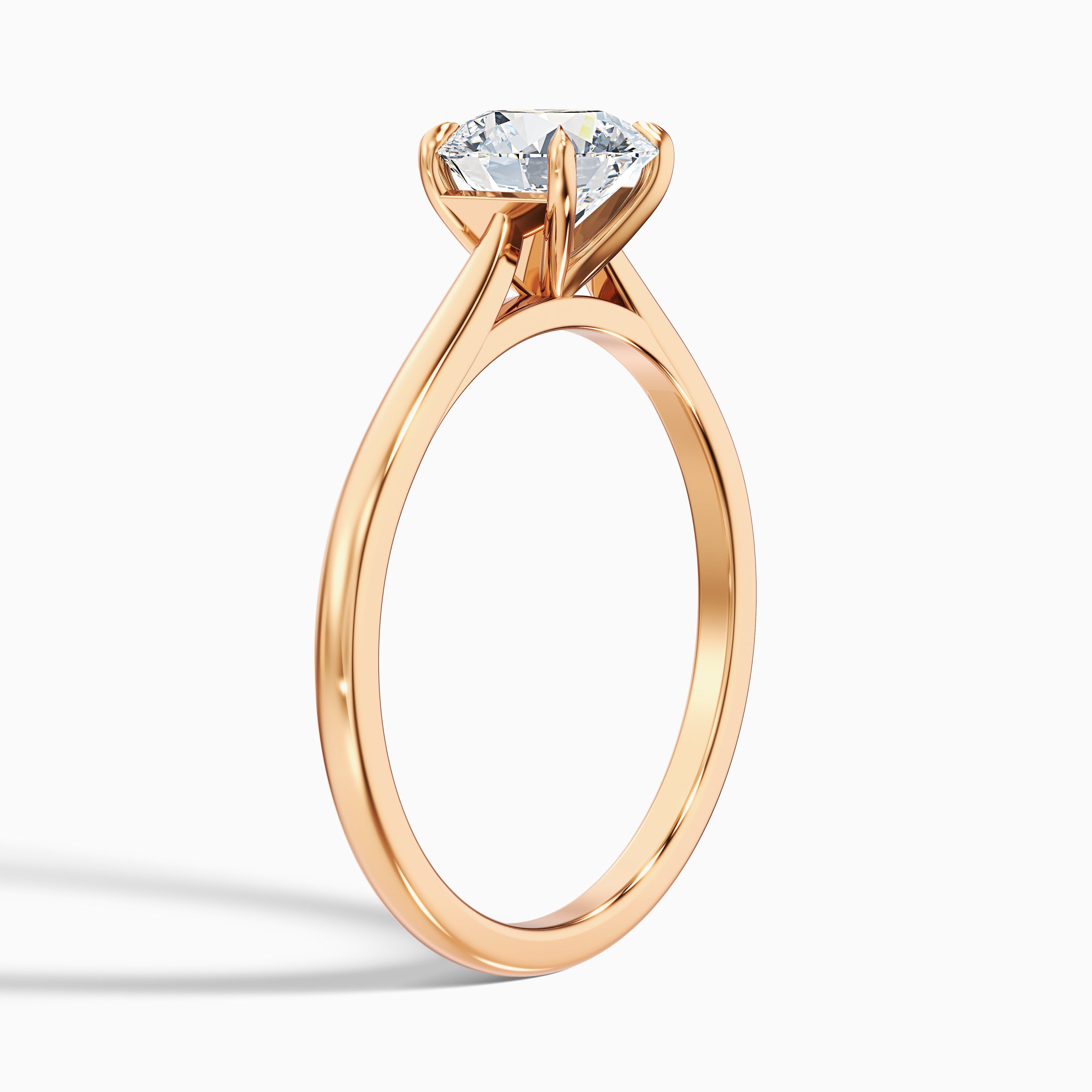 Iris 1.5 Carat Round Solitaire Lab Grown Diamond Ring in 14k Yellow Gold