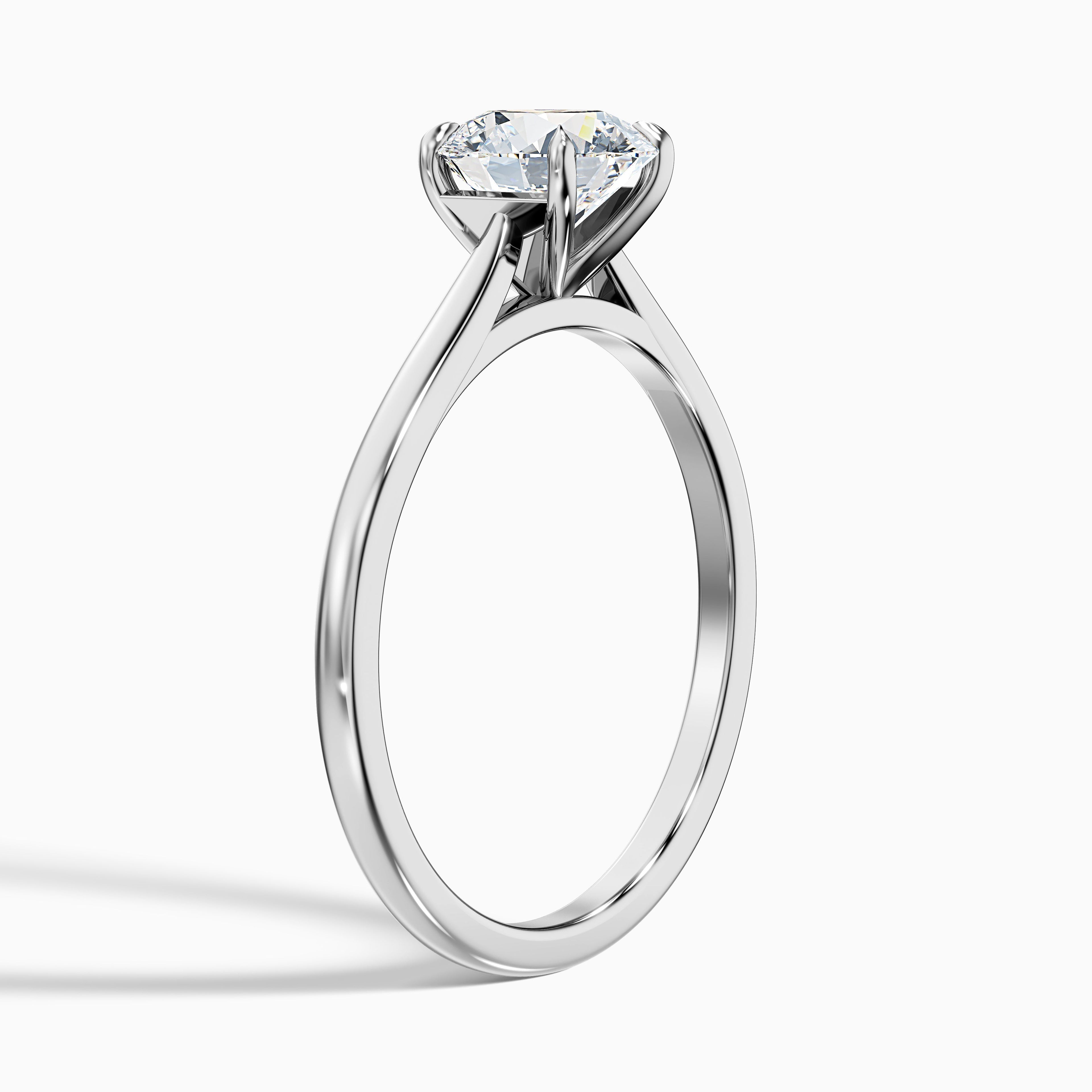Iara 3.5 Carat Round Solitaire Moissanite Engagement Ring in 10k Rose Gold