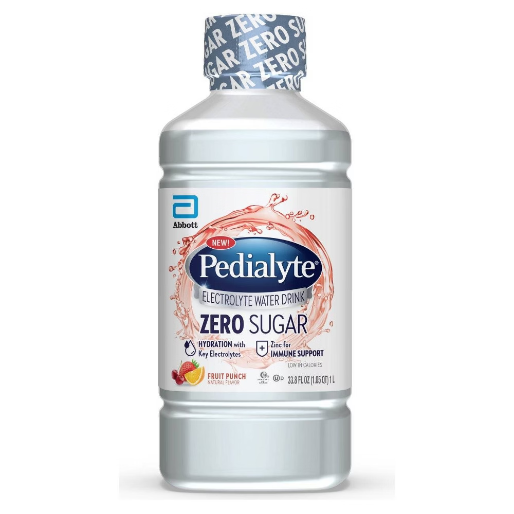Pedialyte Electrolyte Water with Zero Sugar Hydration Fruit Punch (33.8 oz) DestGlow