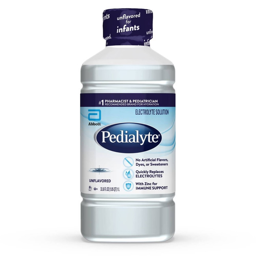 Pedialyte Electrolyte Solution Unflavored Hydration Drink (33.8 oz) DestGlow