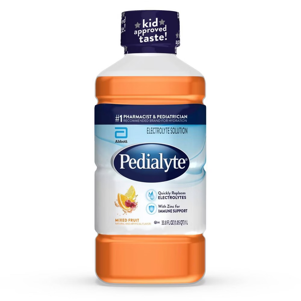 Pedialyte Electrolyte Solution Mixed Fruits Hydration Drink (33.8 oz) DestGlow