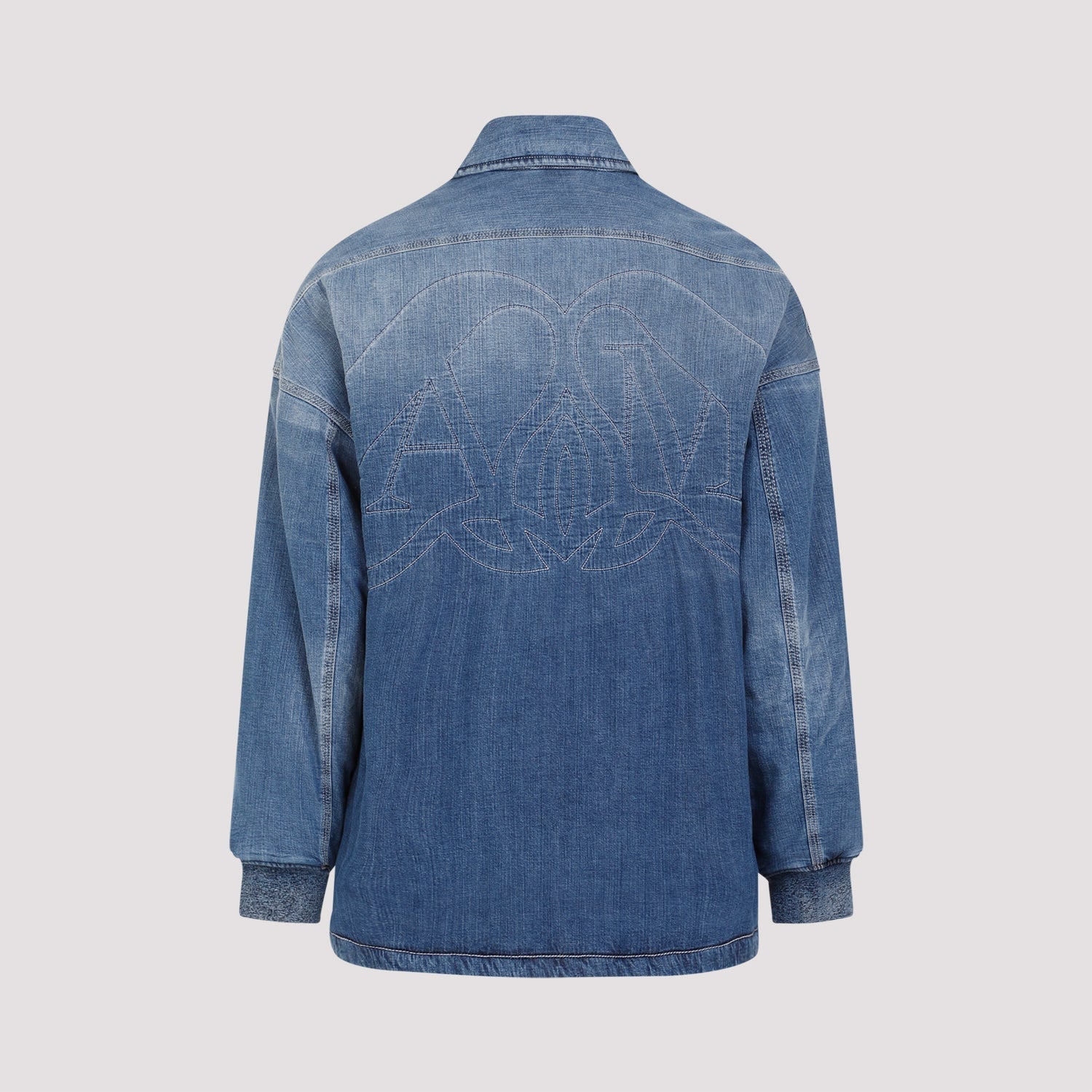 Alexander Mcqueen Quilted Denim Shirt Men DestGlow