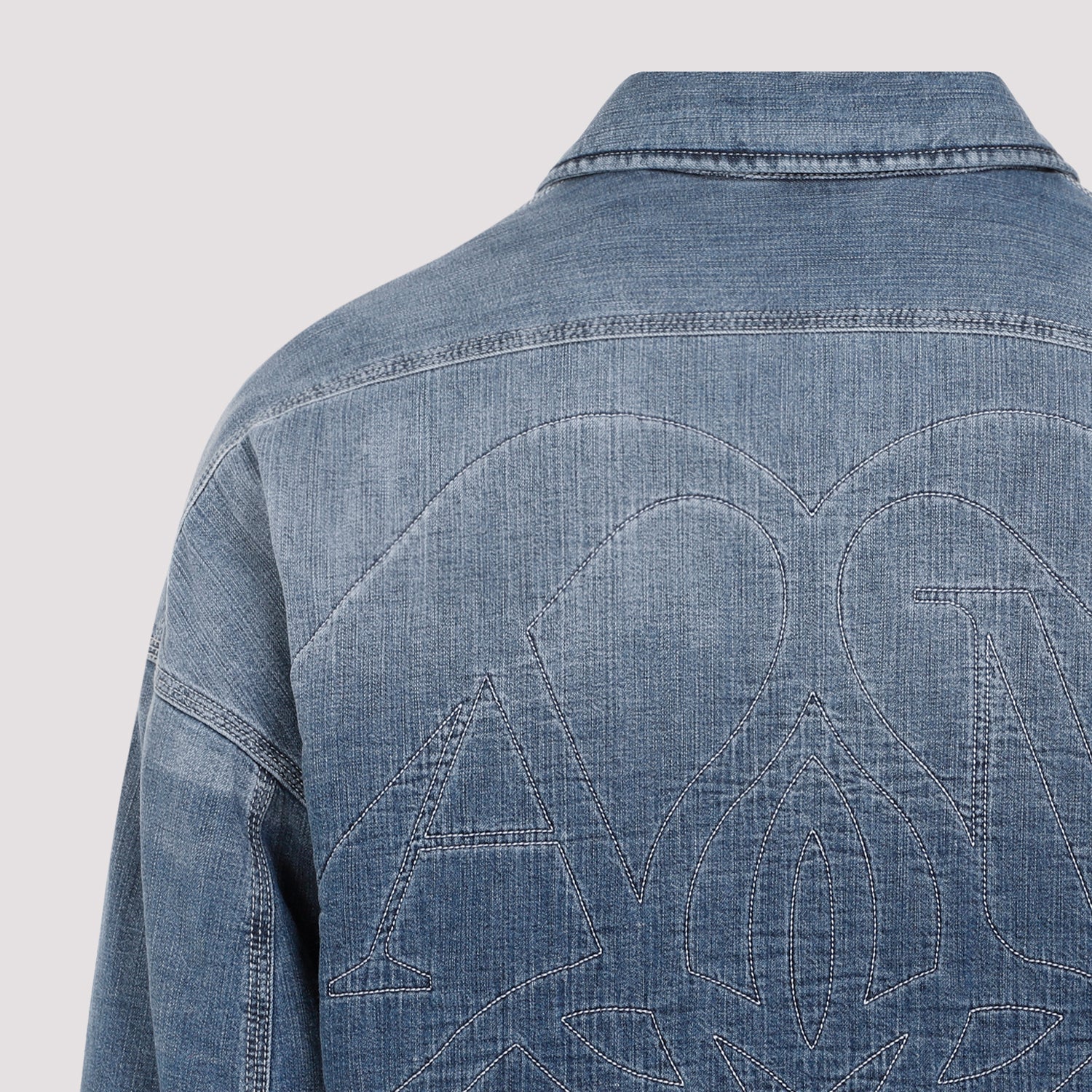 Alexander Mcqueen Quilted Denim Shirt Men DestGlow