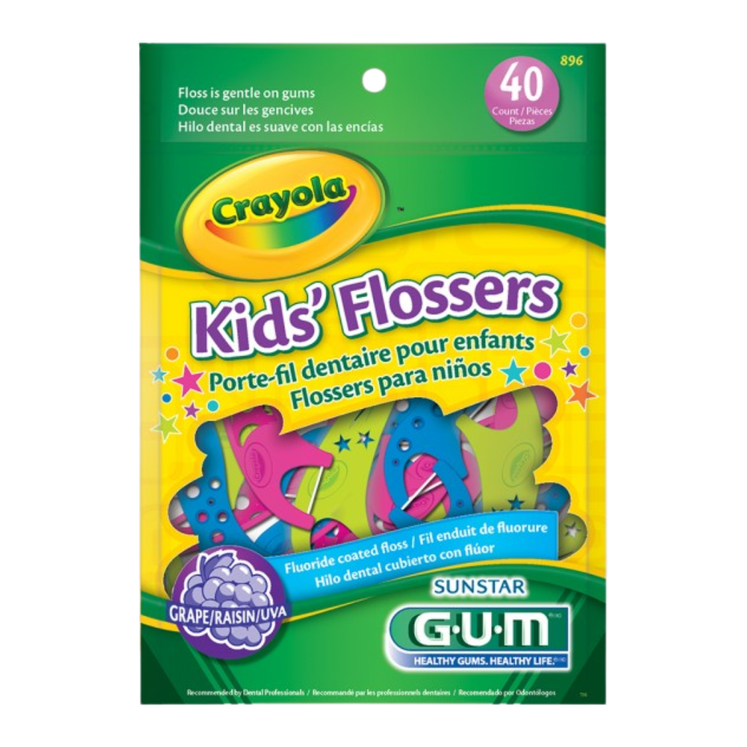 GUM Crayola 40 Flossers DestGlow