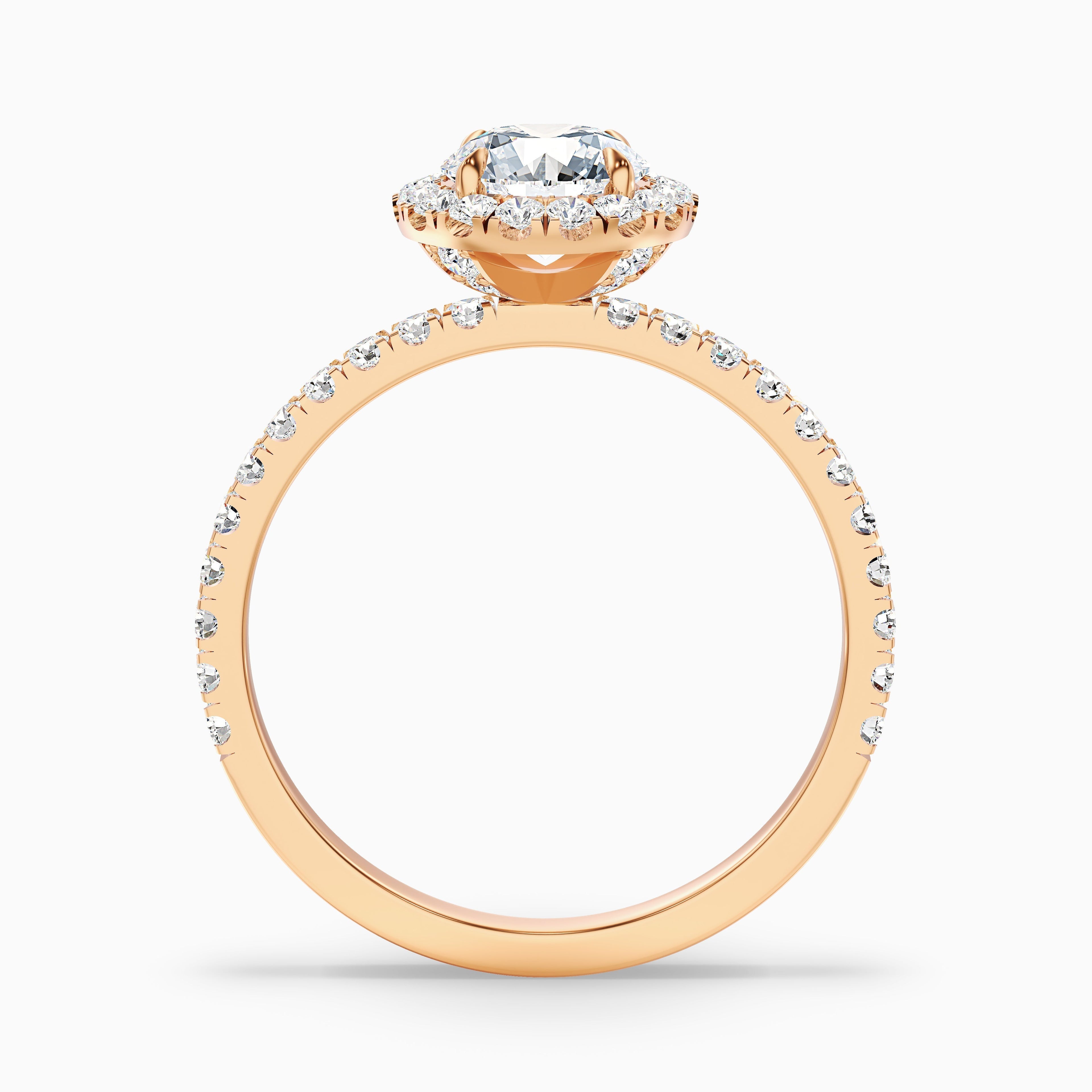 Jade 4.5 Carat Round Cut Halo Lab Grown Diamond Ring in 14k Yellow Gold DestGlow