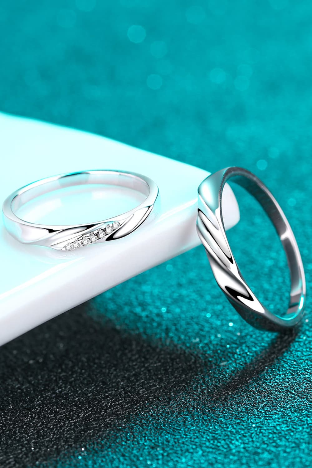 Minimalist 925 Sterling Silver Rhodium-Plated Ring by Sparkala