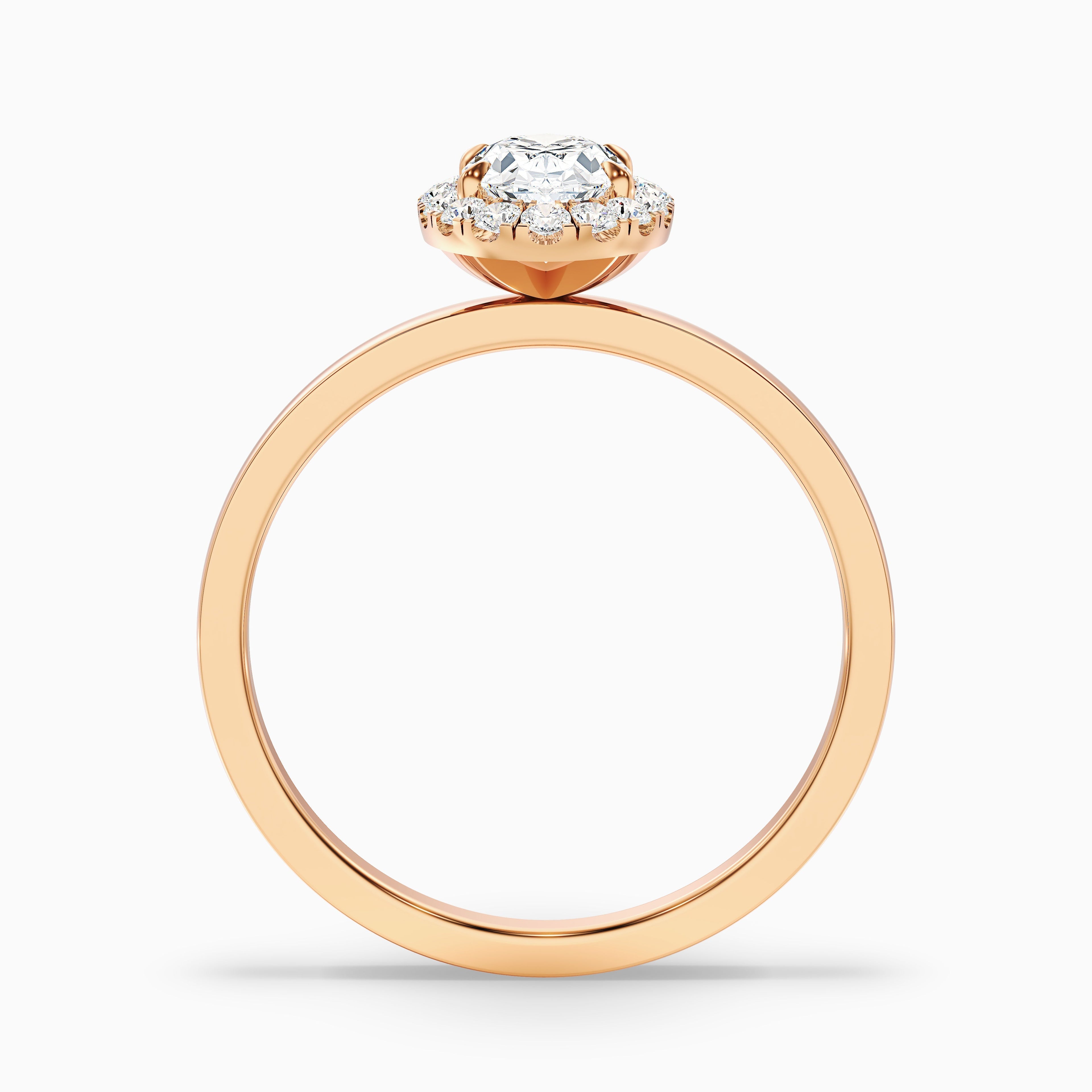 Cris 4.5 Carat Oval Halo Moissanite Engagement Ring in 18k White Gold