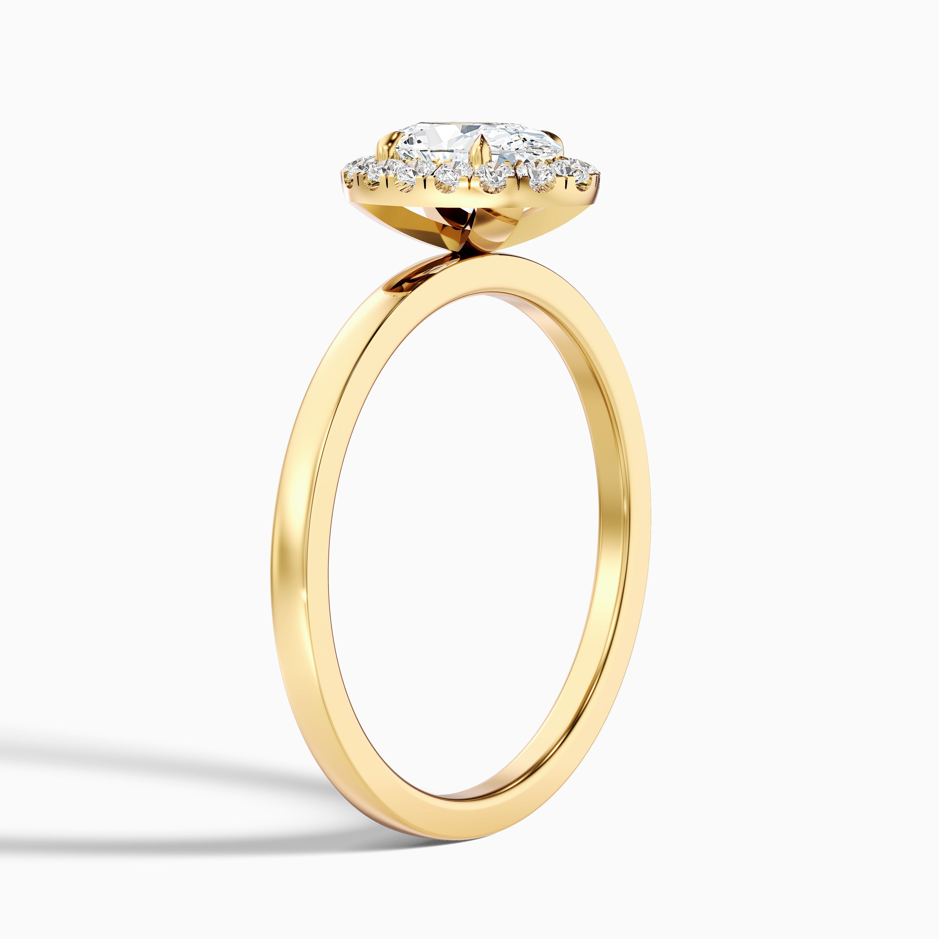 Cris 4.5 Carat Oval Halo Moissanite Engagement Ring in 14k White Gold