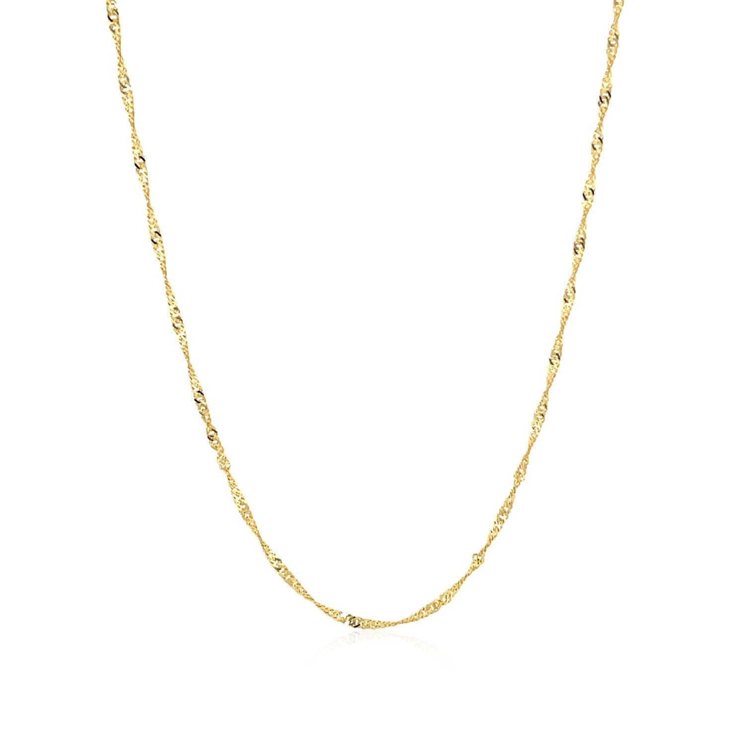 14k Yellow Gold Singapore Chain 1.5mm by Bids.com