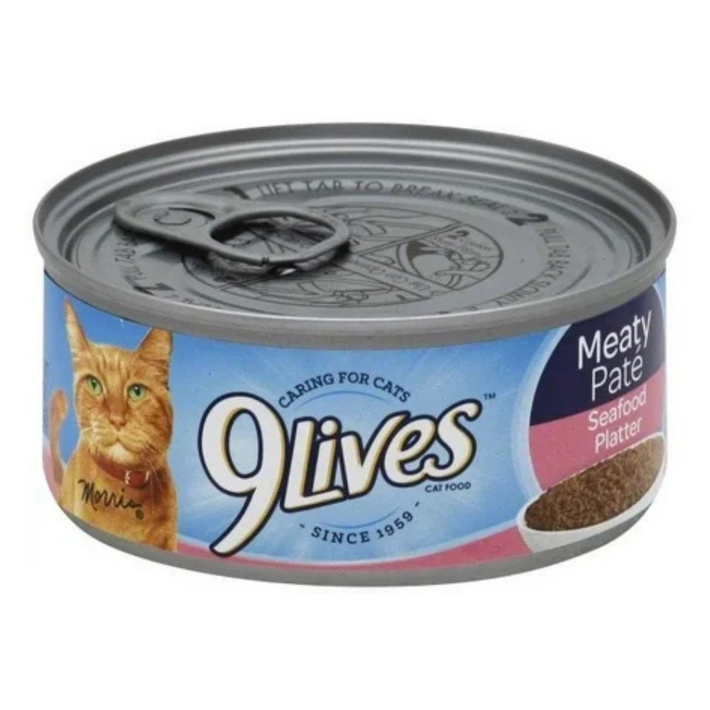 9Lives Meaty Paté Seafood Platter Wet Cat Food (5.5oz) DestGlow