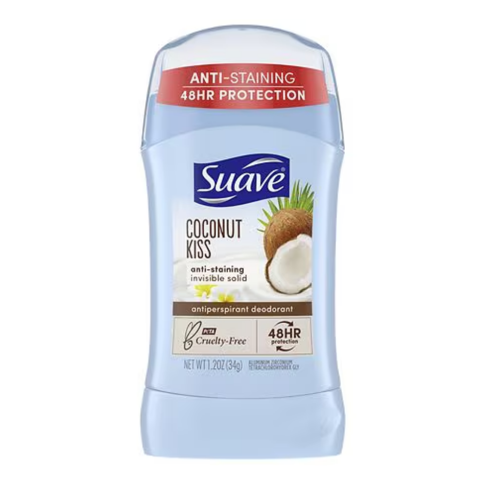 Suave Coconut Kiss Anti Staining Antiperspirant Deodorant (1.2oz) DestGlow