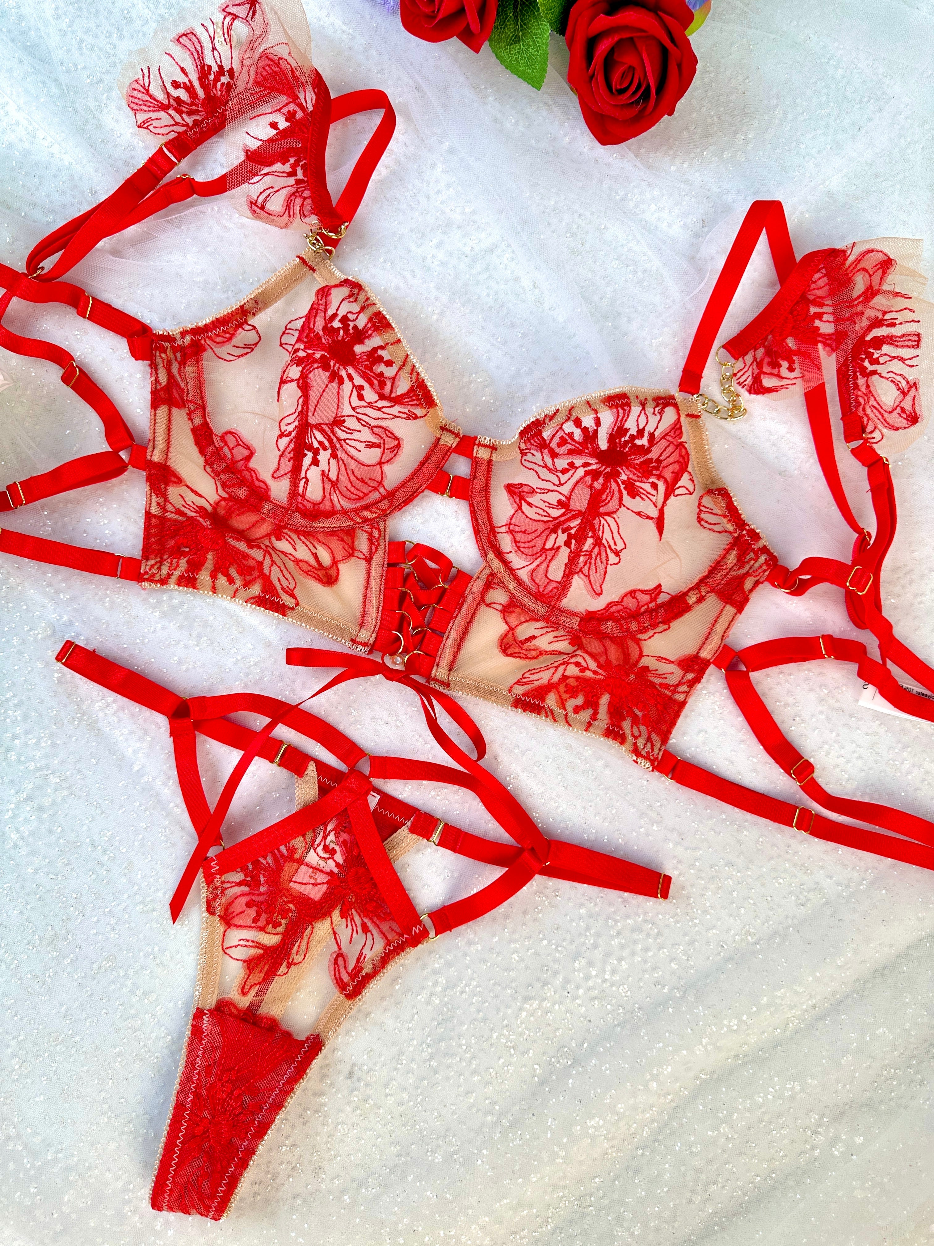 Diana Red Sculpting Body Lingerie Set