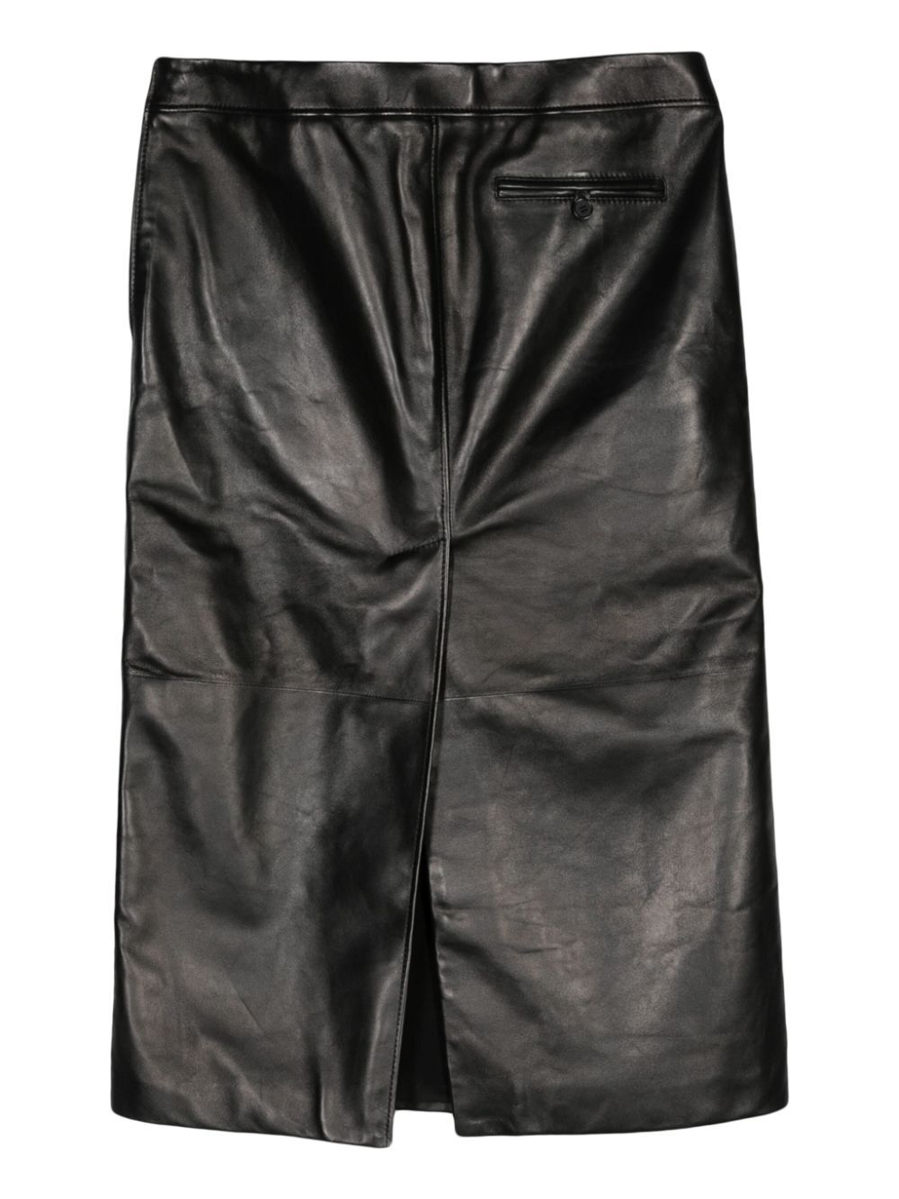 Alexander Mcqueen Women Low Waist Leather Skirt by Luosophy