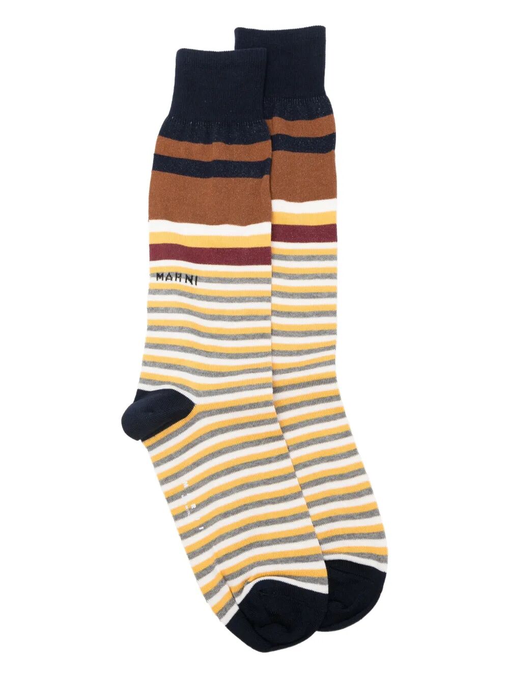 Marni Women Mixed Stripes Cotton Socks by Luosophy