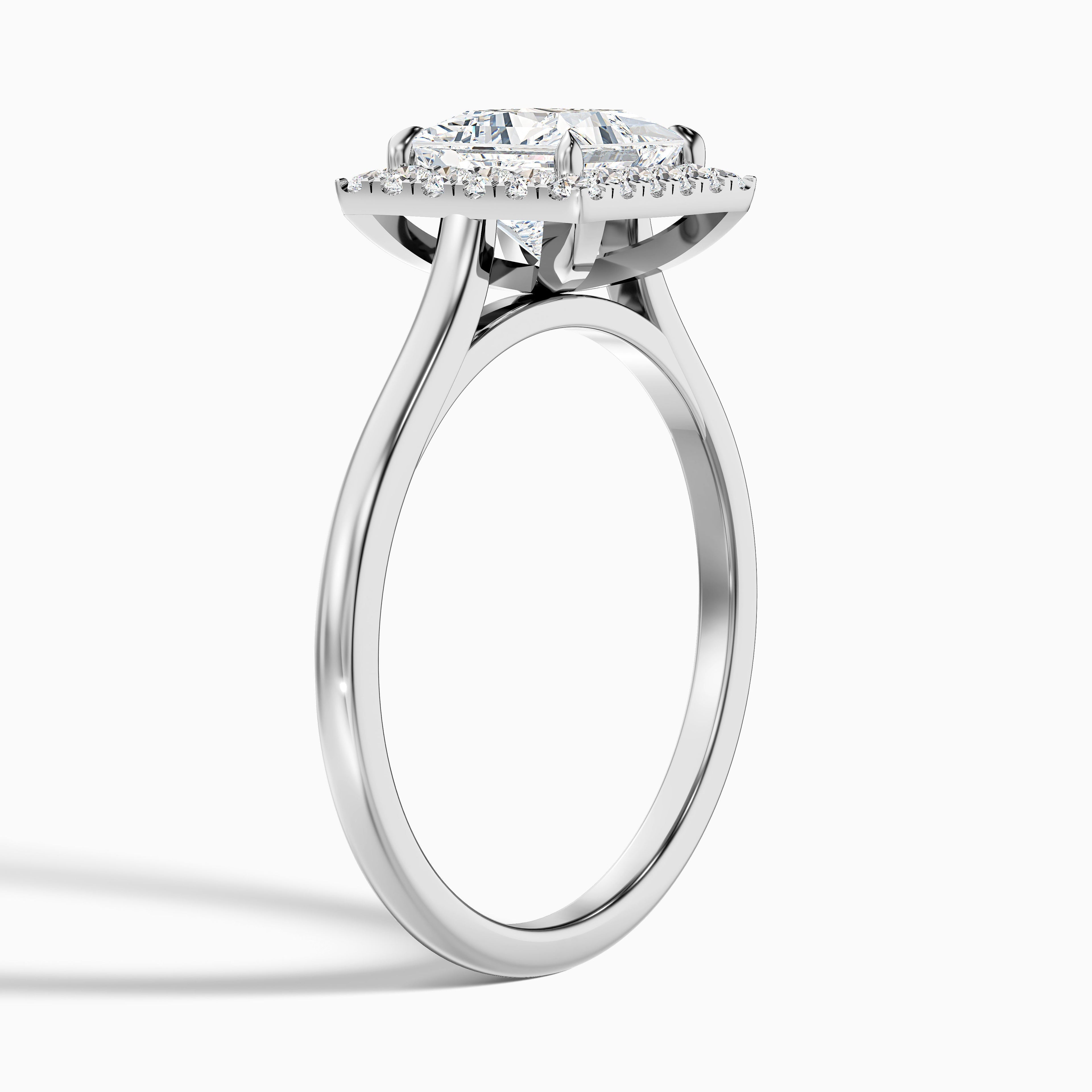 Ember 1.5 Carat Princess Cut Halo Lab Grown Diamond Ring in 14k Yellow Gold DestGlow